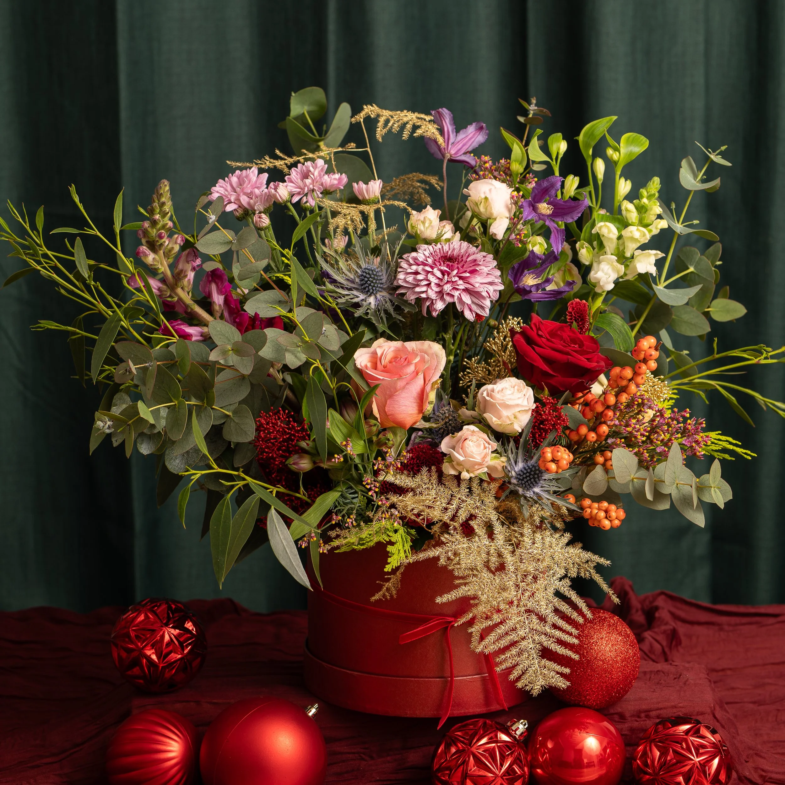Luxury Festive Hatbox Flowers