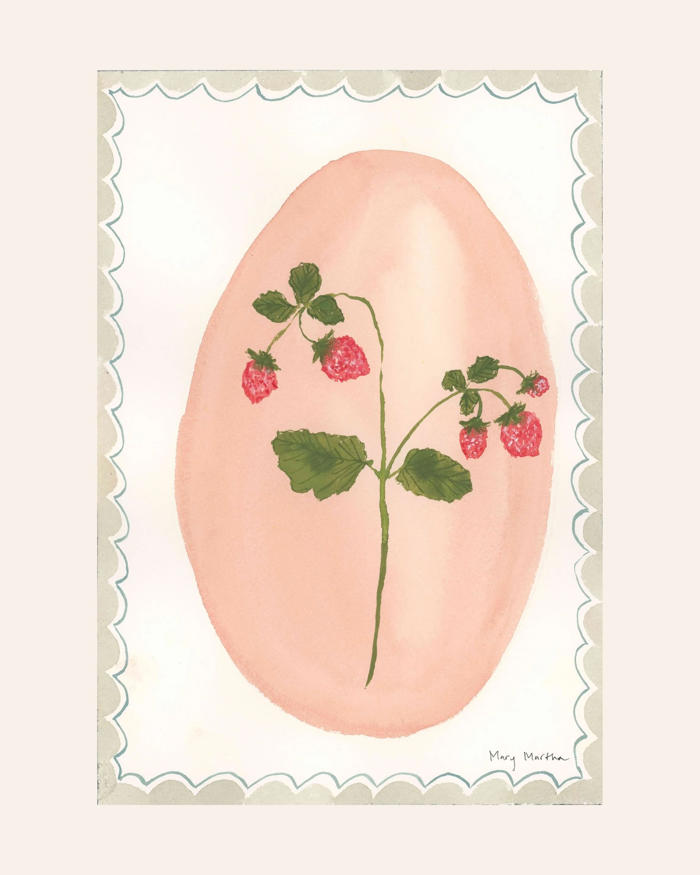 Strawberries & Scallops- 7x10"