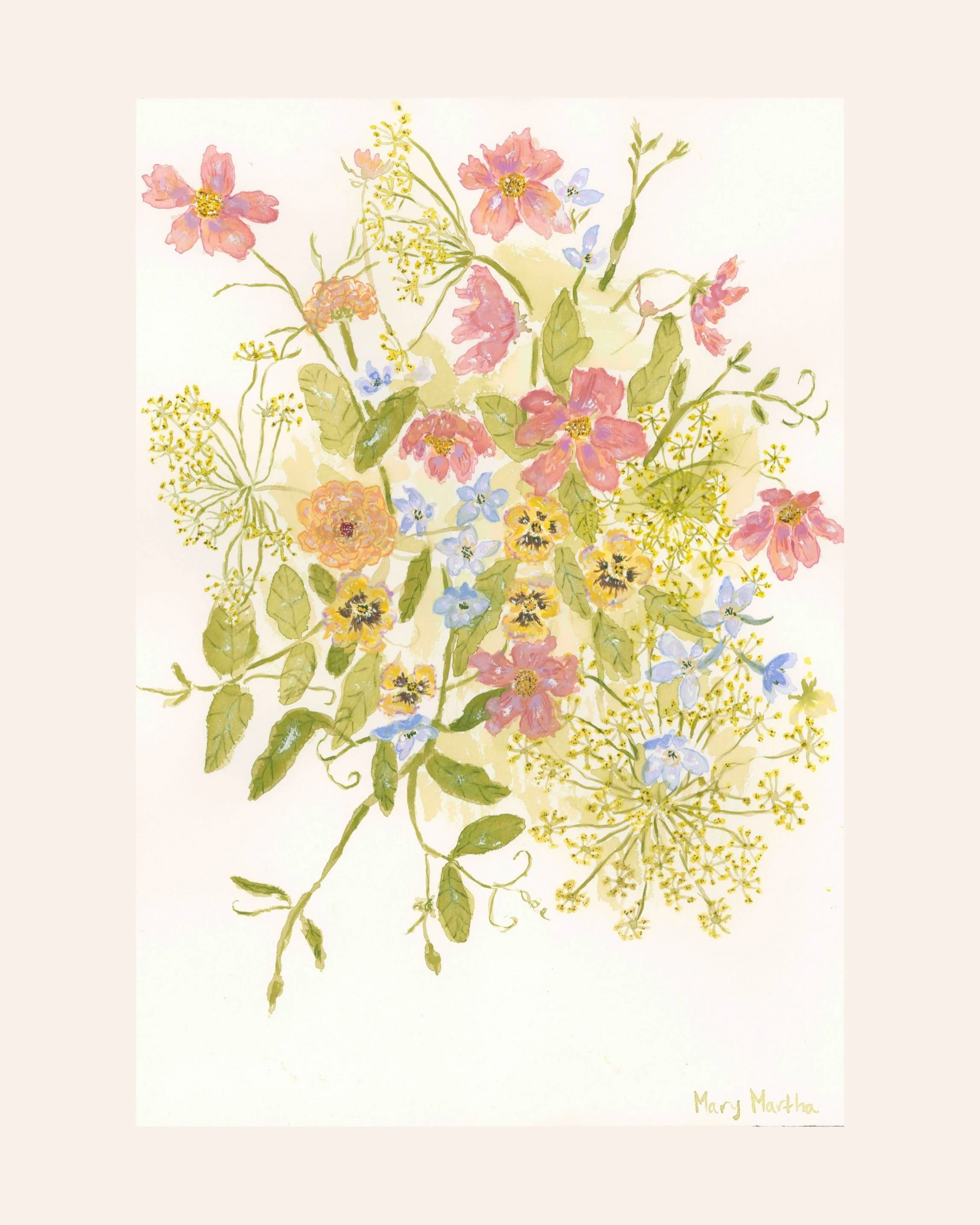 Emmie's Flowers- 7x10"