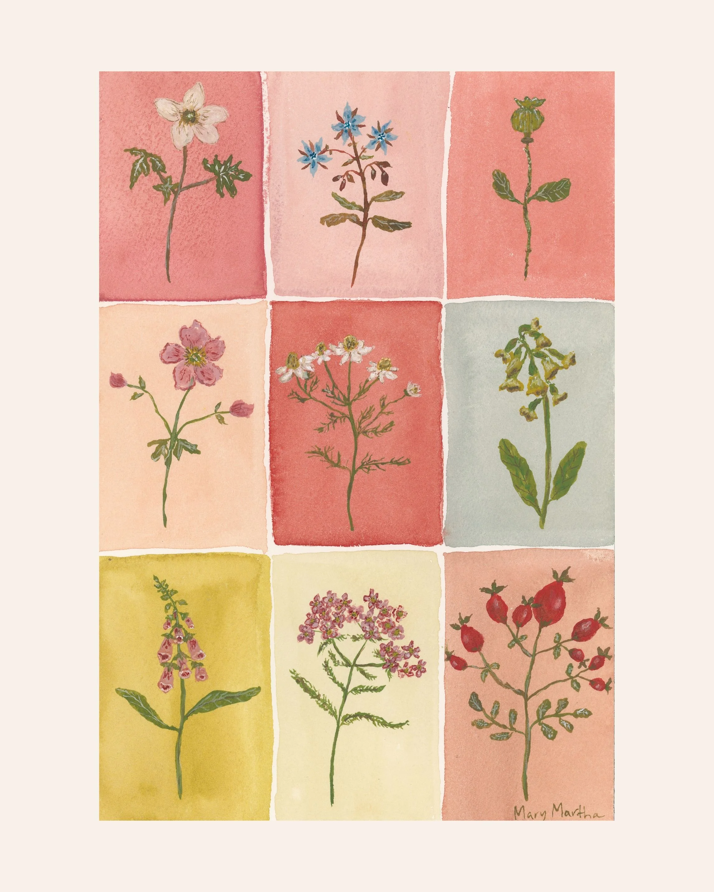 Rosehip Quilt- 7x10"