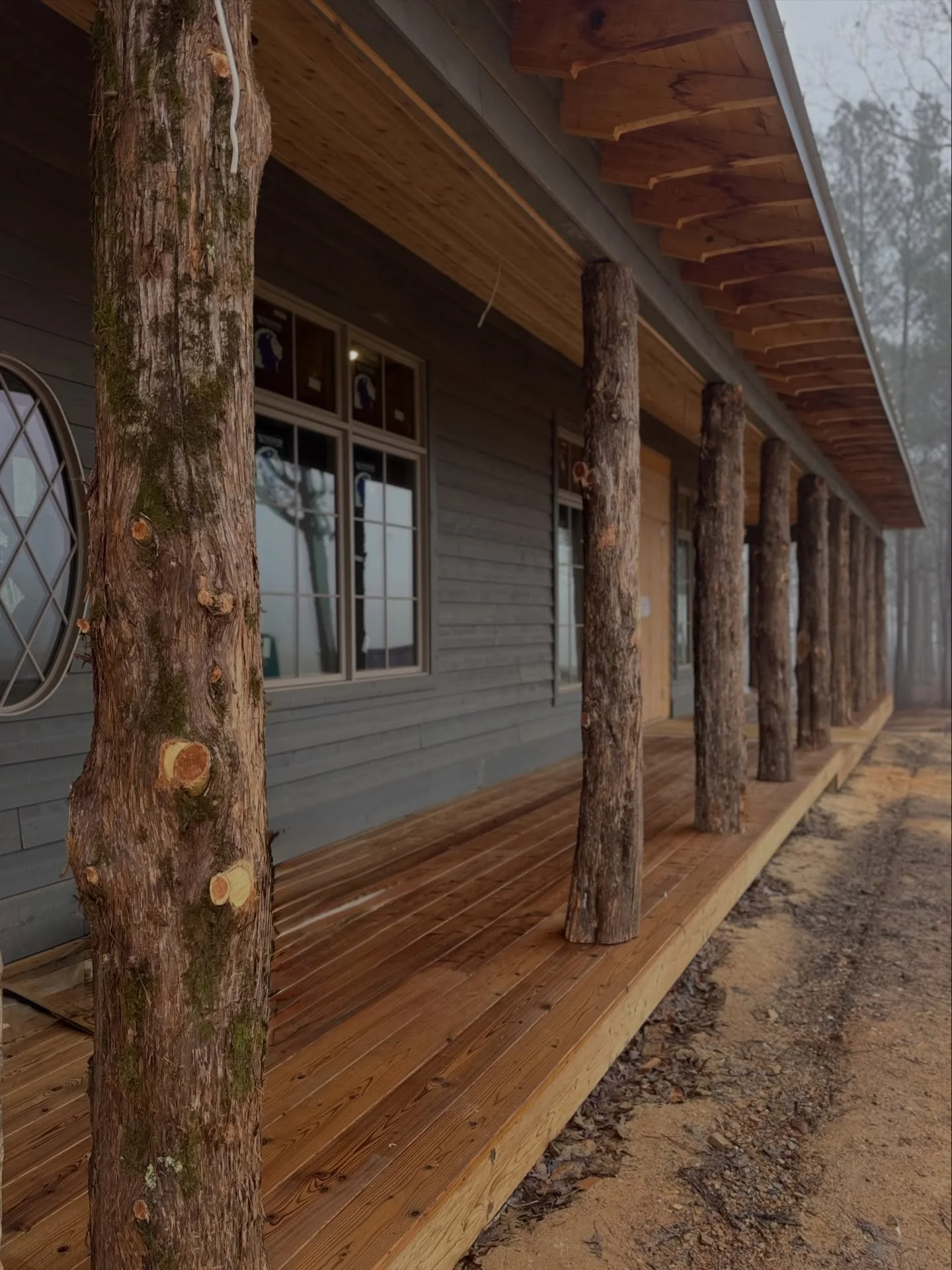 Natural structure. Honest materials. Intentional design that blurs the line between inside and out; talking to the surrounding landscape, not fighting it.

All the details are coming together at Piney Woods, and these columns are one of those moments