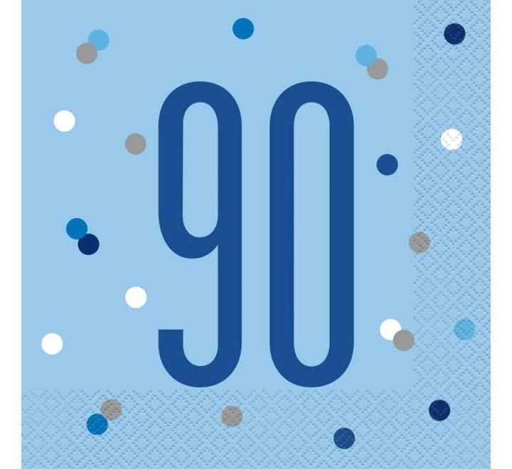 Age 90 Blue Napkins
