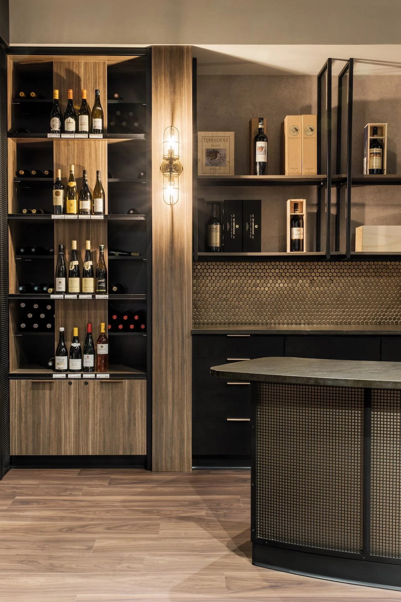 Showcase of Copper 8's commercial interior design work for Craft Cellars' retail space in Calgary, Alberta.