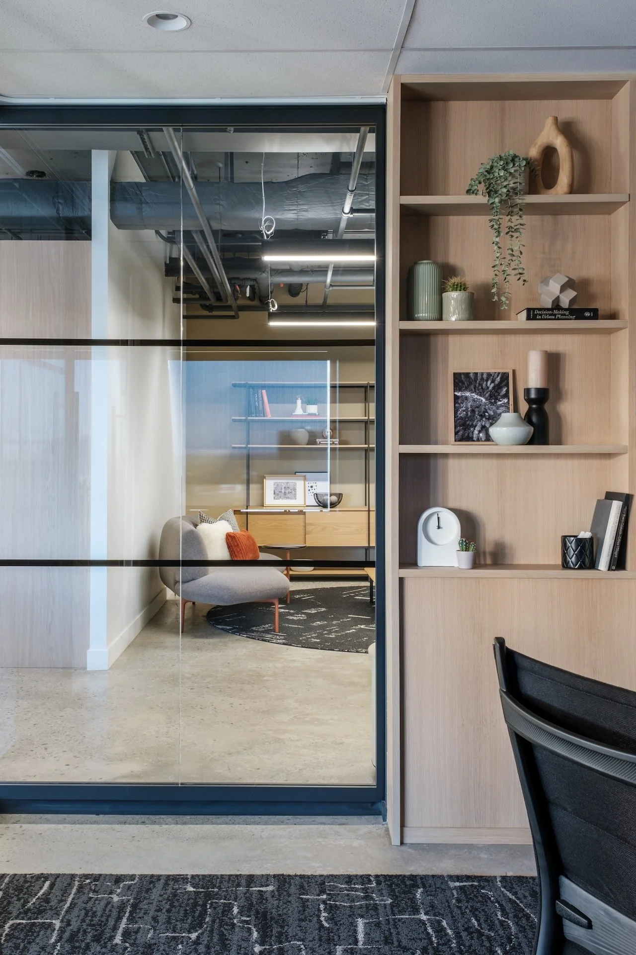 Showcase of Copper 8's interior design work for B&A Studios' commercial office space in Calgary, Alberta.