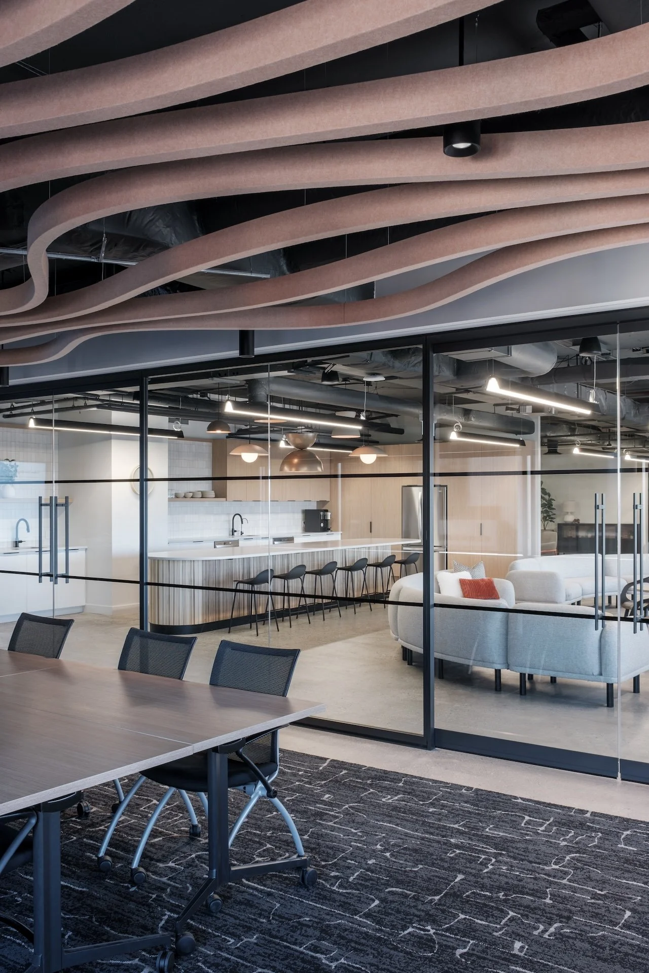 Showcase of Copper 8's interior design work for B&A Studios' commercial office space in Calgary, Alberta.