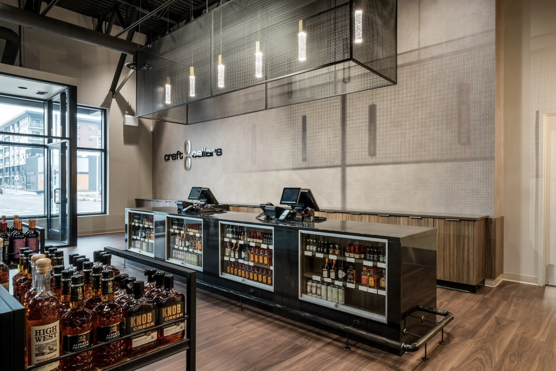 Showcase of Copper 8's commercial interior design work for Craft Cellars' retail space in Calgary, Alberta.