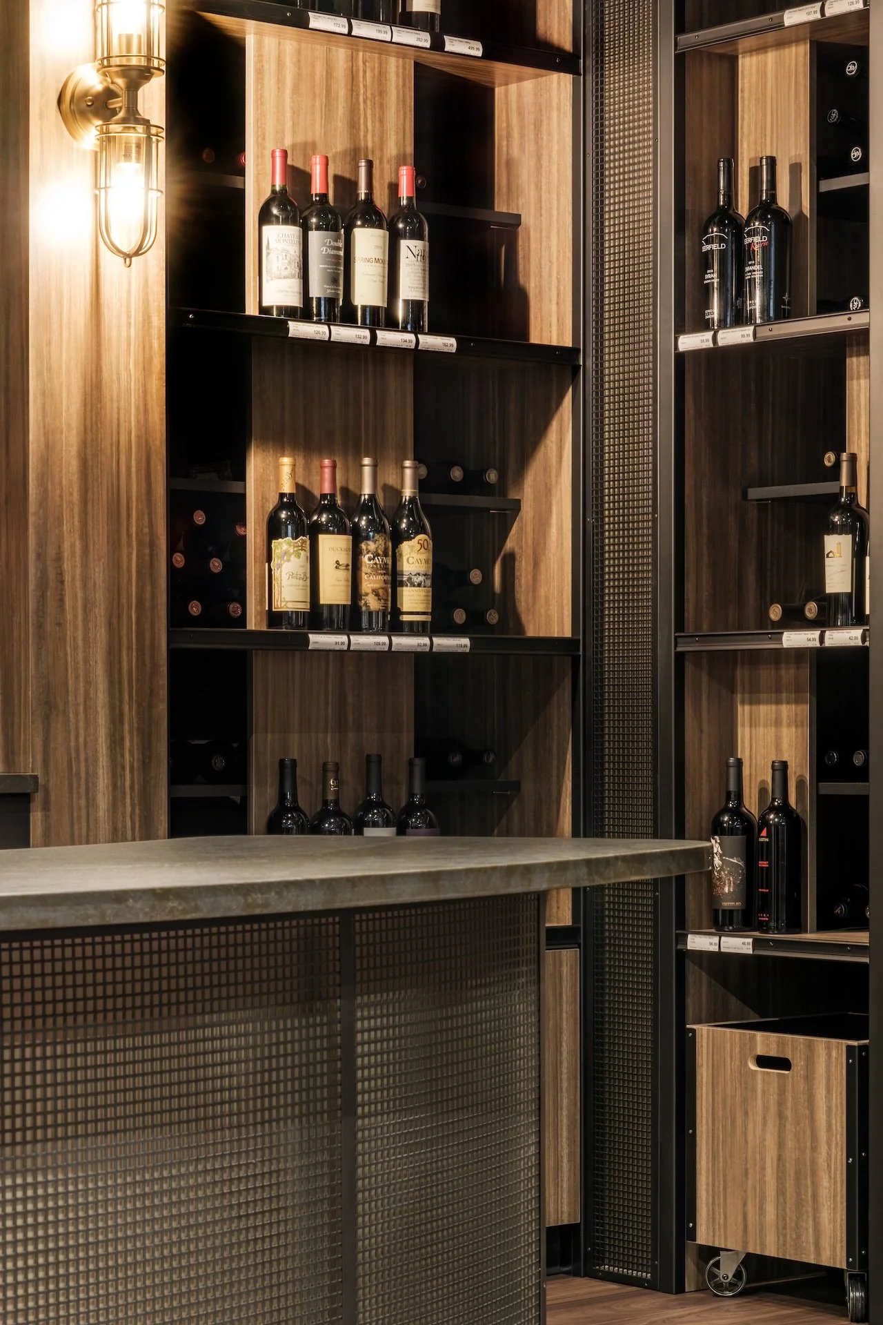 Showcase of Copper 8's commercial interior design work for Craft Cellars' retail space in Calgary, Alberta.