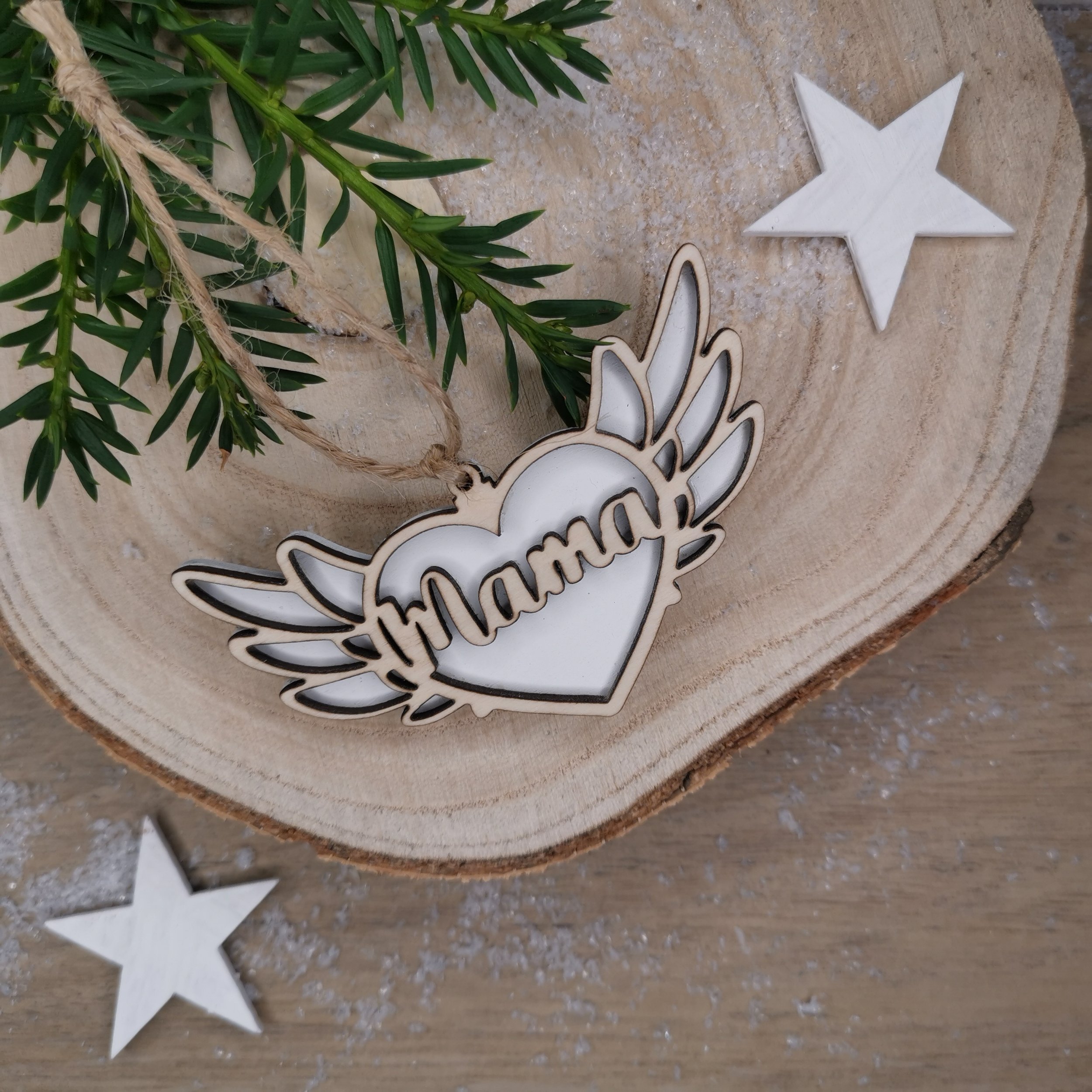 Weihnachtsbaumanhänger "Engelsherz"