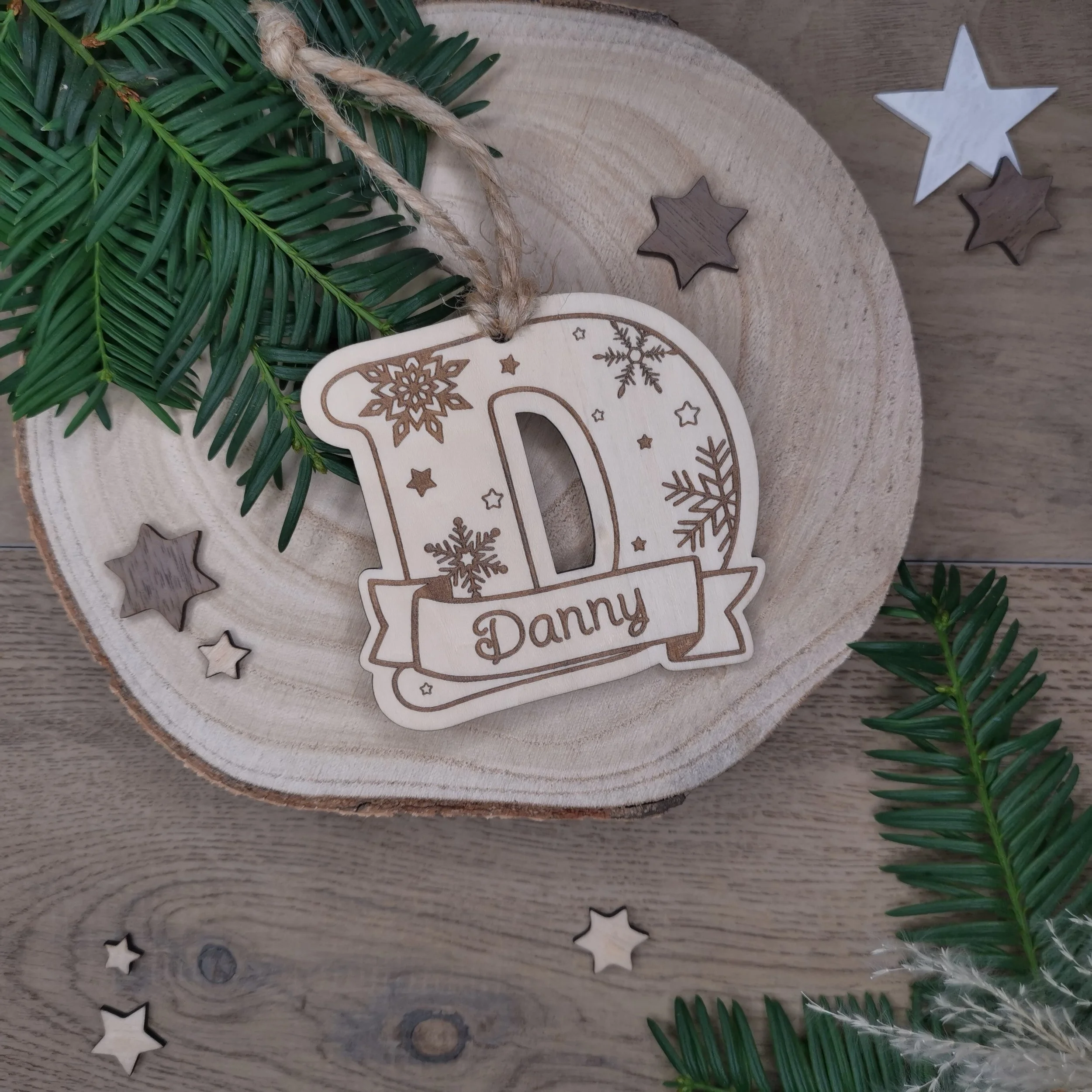 Weihnachtsbaumanhänger "Buchstabe"