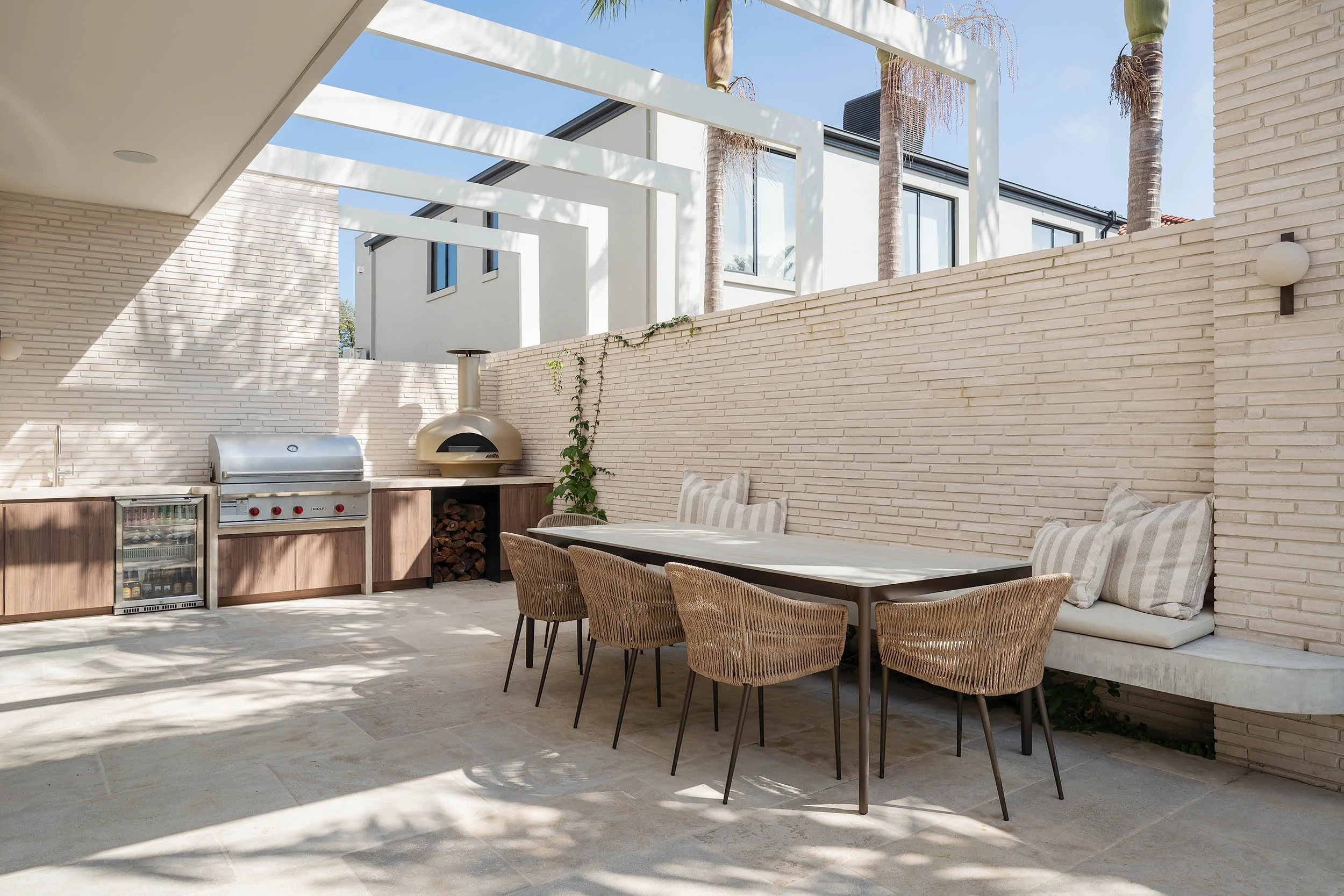 Alfresco kitchen and pool design Brighton Melbourne by Mint Design