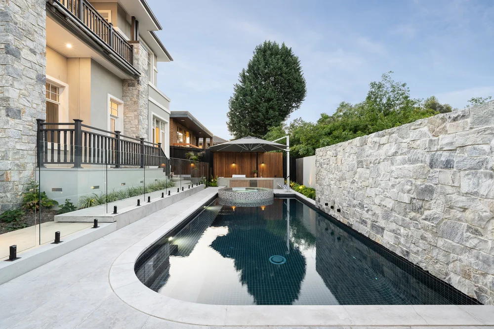 Balwyn Project | Modern Curved Pool & Raised Spa Design | Mint ...