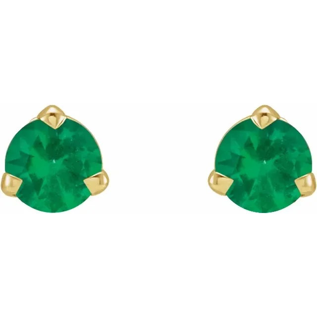 Natural Emerald Studs