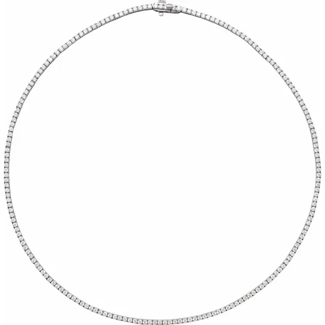 Natural Diamonds Line Necklace