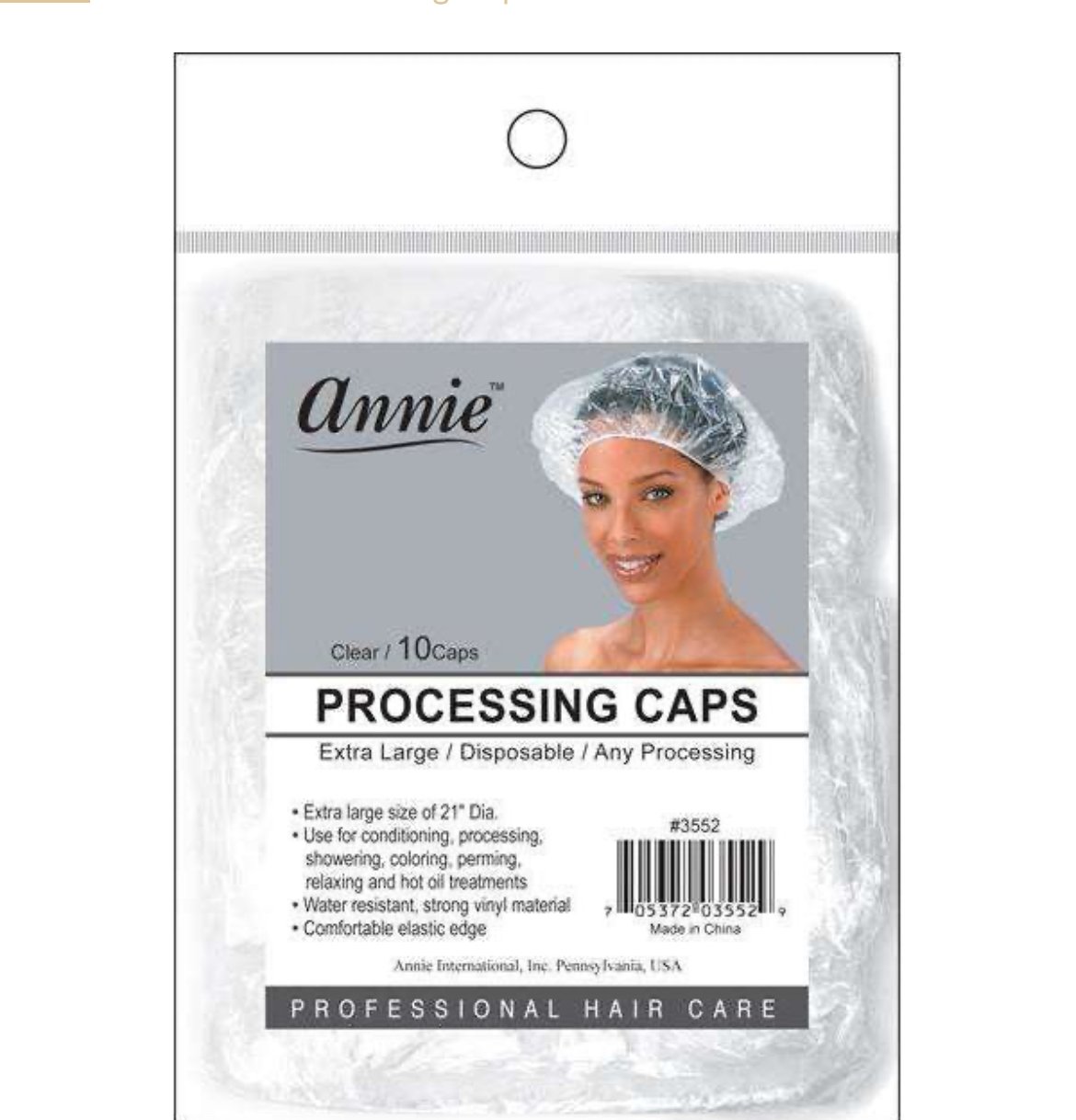 ANNIE'S PROCESSING CAP- 10 COUNT