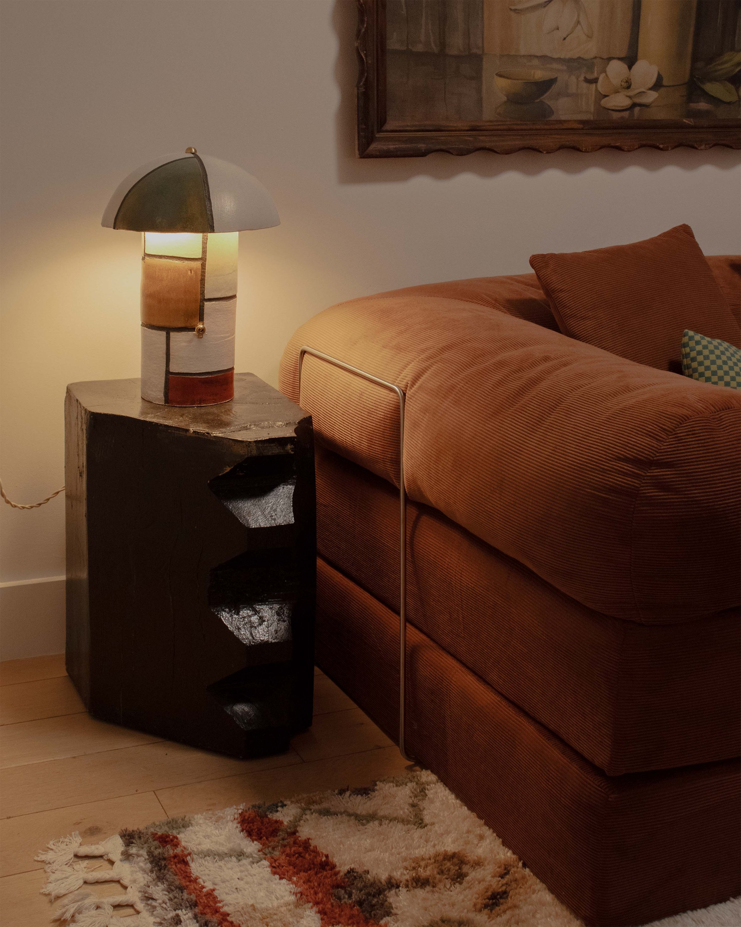 Patchwork Mushroom Lamp