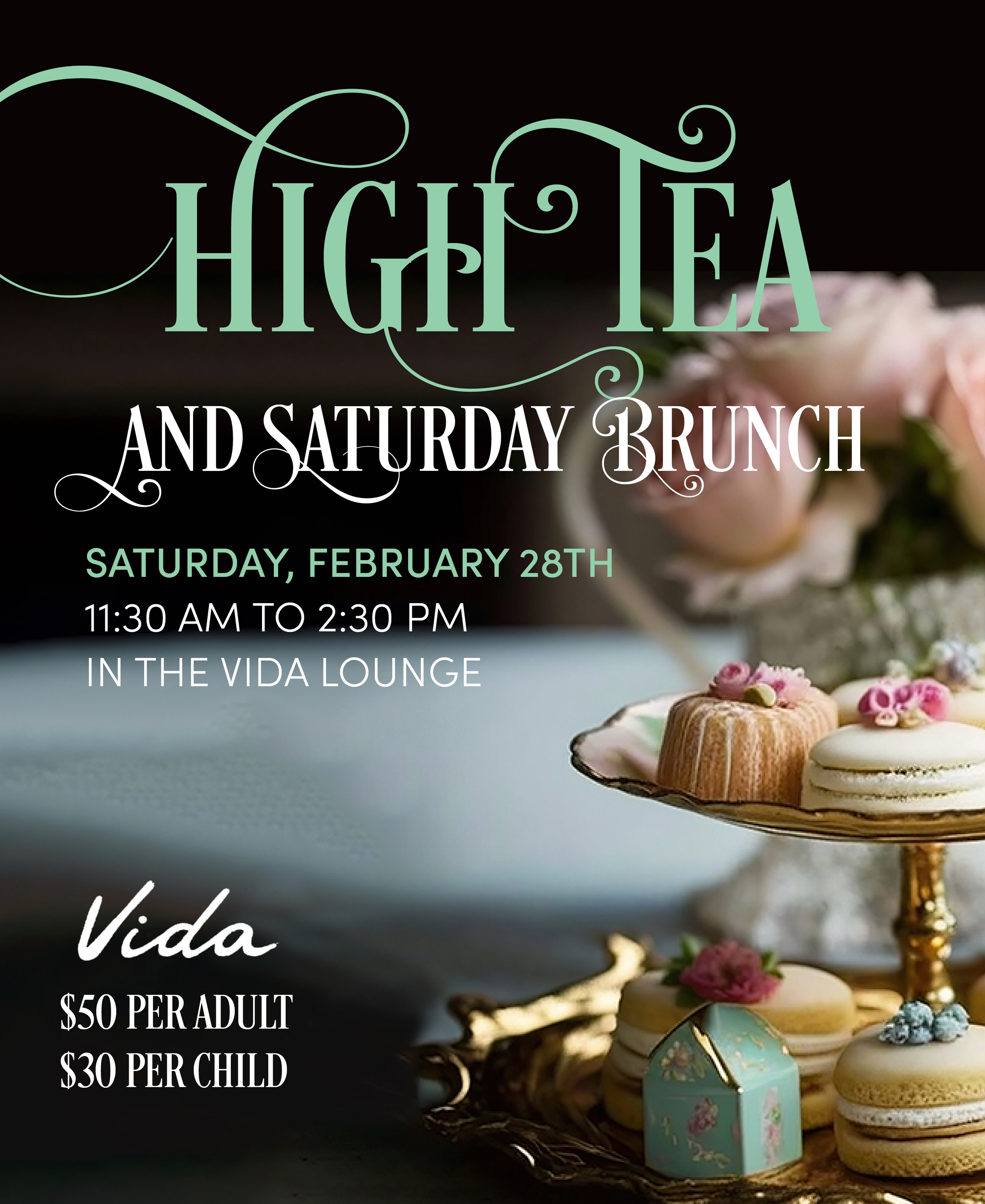 High Tea & Saturday Brunch