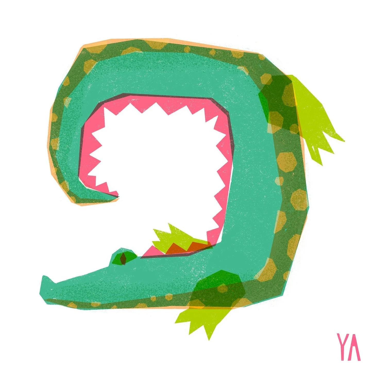 Crocodile rock! 🐊🎸 #peachtober24 #peachtober24crocodile 
.
.
.
#illustration #artchallenge #print #pattern #surfacepattern #surfacepatterndesign #digitalart #procreate #procreatedrawing #womenwhodraw #femaleillustrator #illustrator #procreateart #c