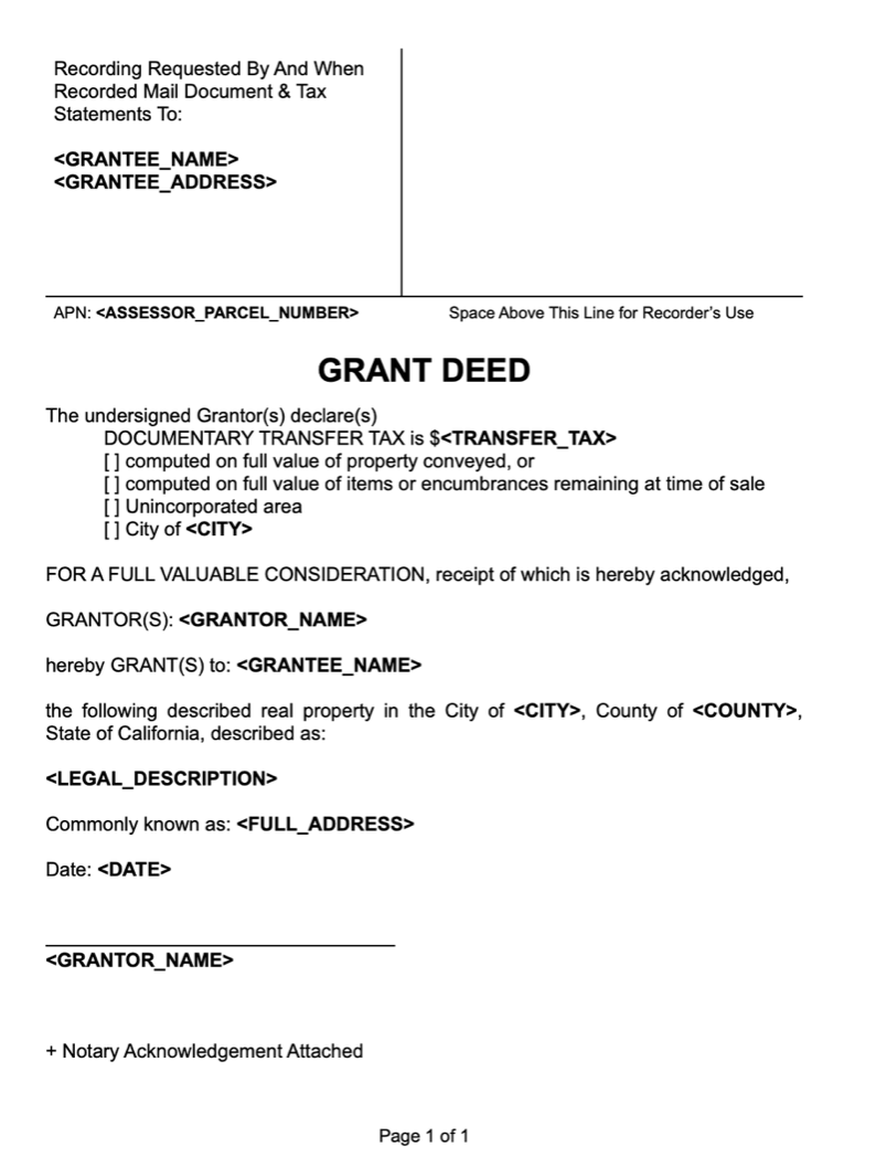 Grant Deed