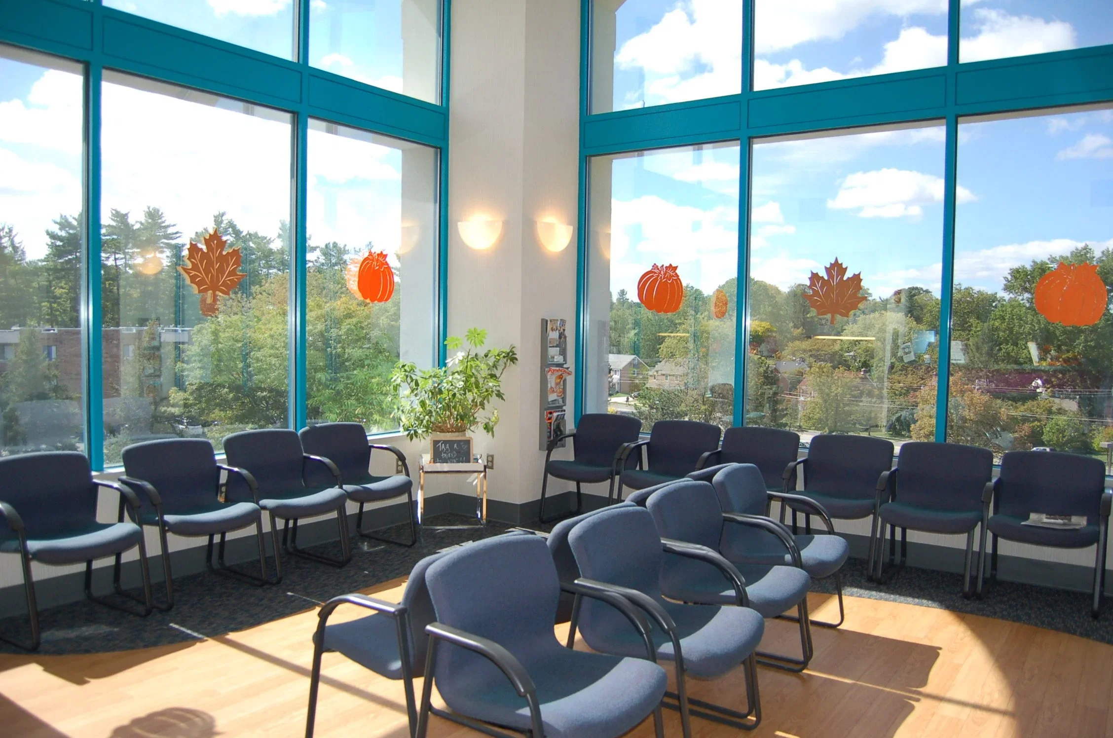 Bold, fresh colors update an orthodontist's office