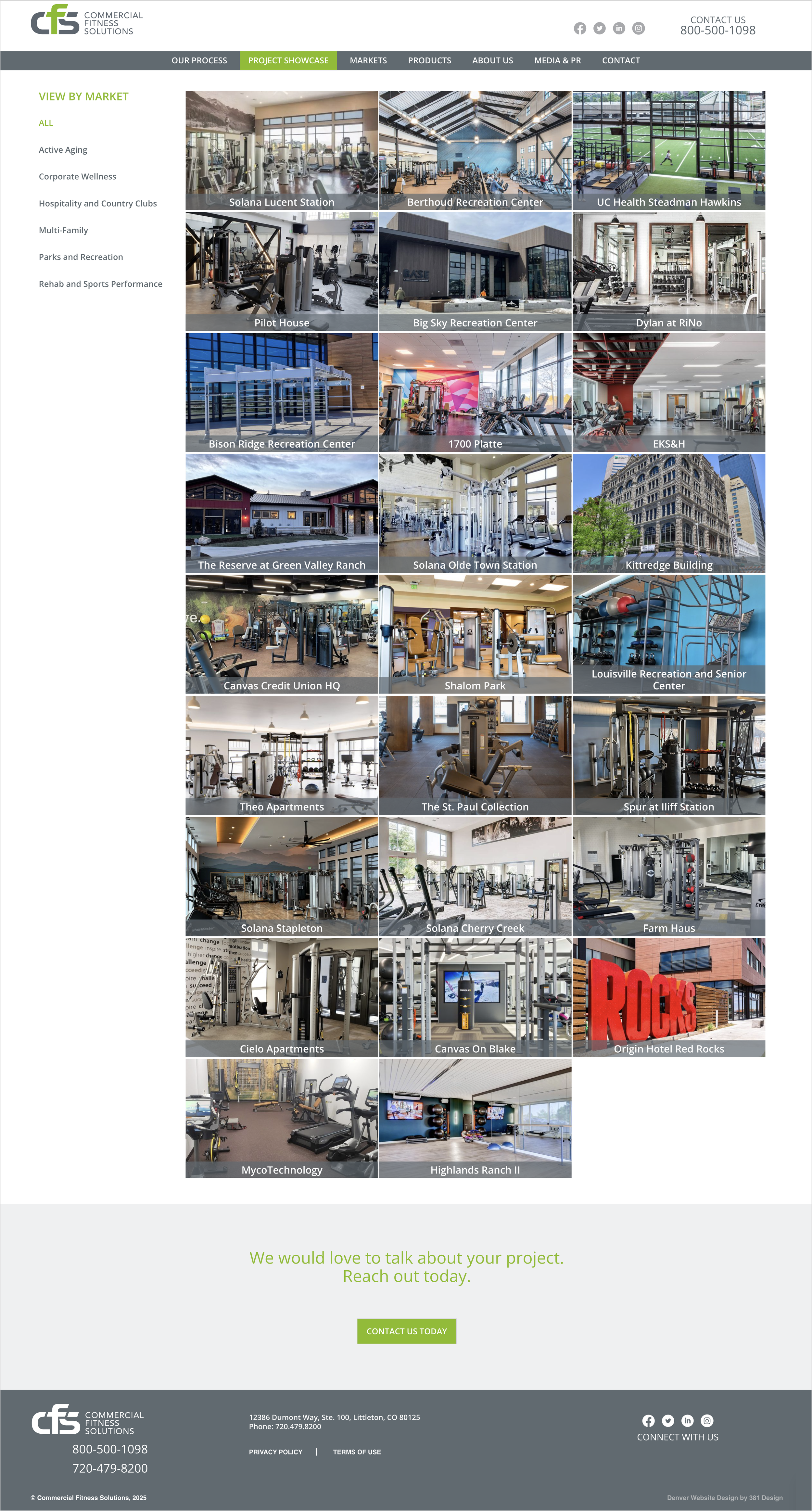 Commercial Fitness Project Showcase Web Design