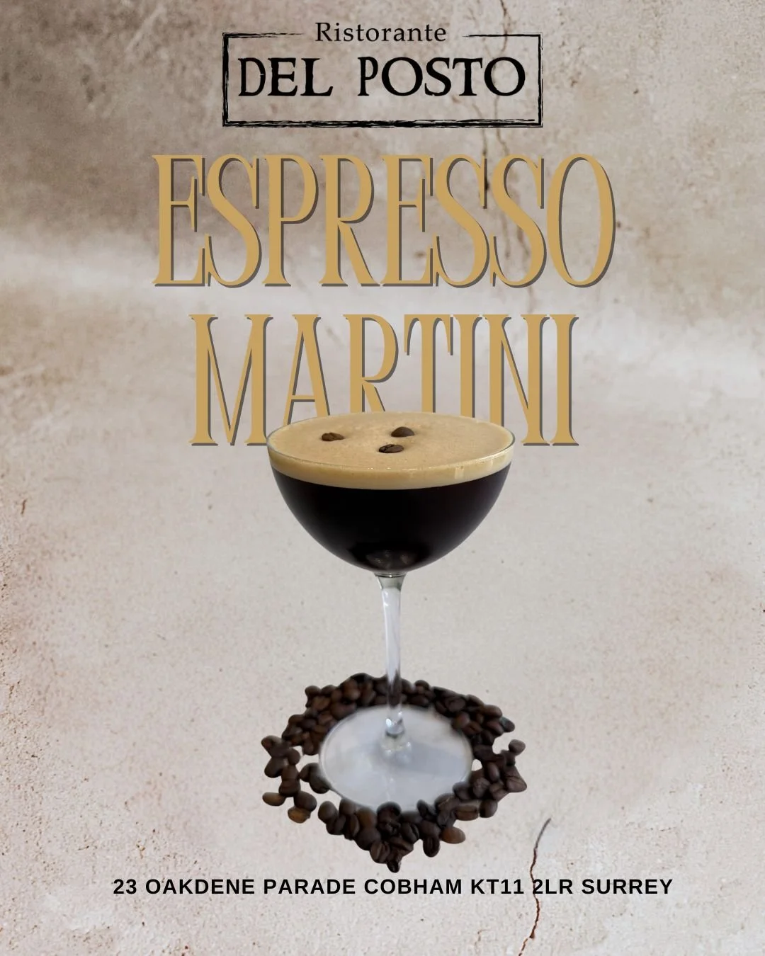 Bold, smooth, unforgettable.
Our Espresso Martini is the perfect blend of elegance and energy &ndash; crafted to elevate your evening at Del Posto☕

📍23 Oakdene Parade Cobham KT11 2LR Surrey
📞 Book your table: +44 193 239 1286
📸 Tag @del.posto to 