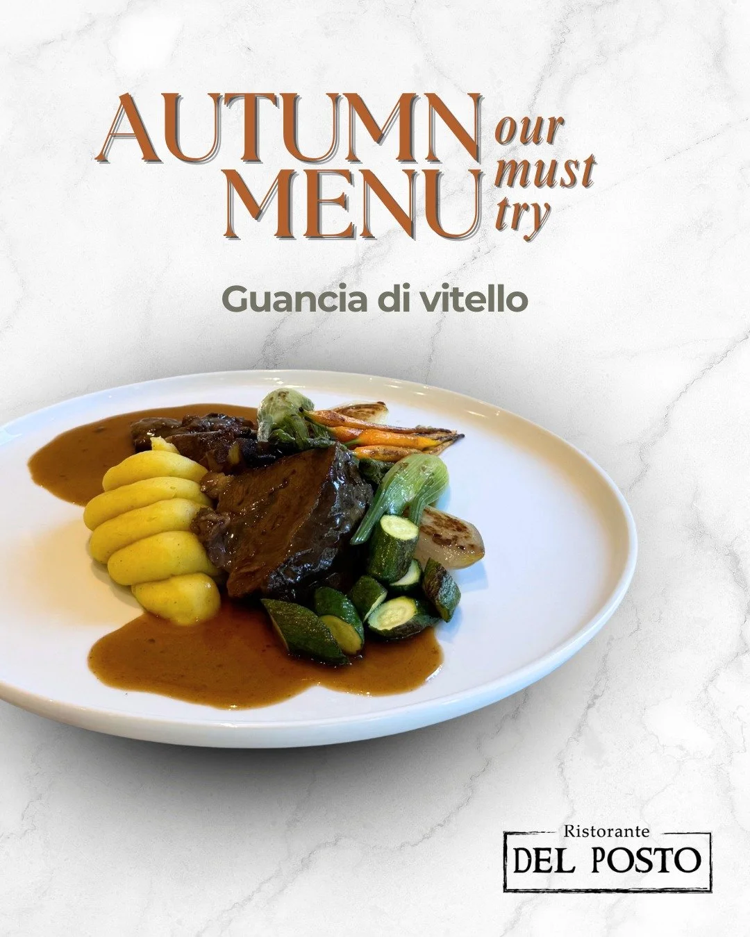 Autumn Flavours, Italian Elegance 🍂🇮🇹

Our Guancia di Vitello is slow-cooked to perfection &mdash; tender veal cheek paired with seasonal vegetables and silky mashed potatoes, all brought together with a rich, velvety sauce.

✨ A true highlight of