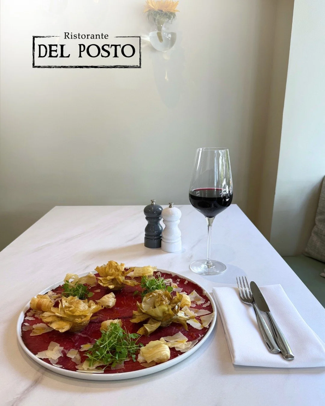 &ldquo;Good food is the foundation of genuine happiness.&rdquo; &mdash; Auguste Escoffier

Delicate slices, bold flavours, and ingredients that speak for themselves.
Because simplicity, when done right, is unforgettable.
At Del Posto, every dish is a