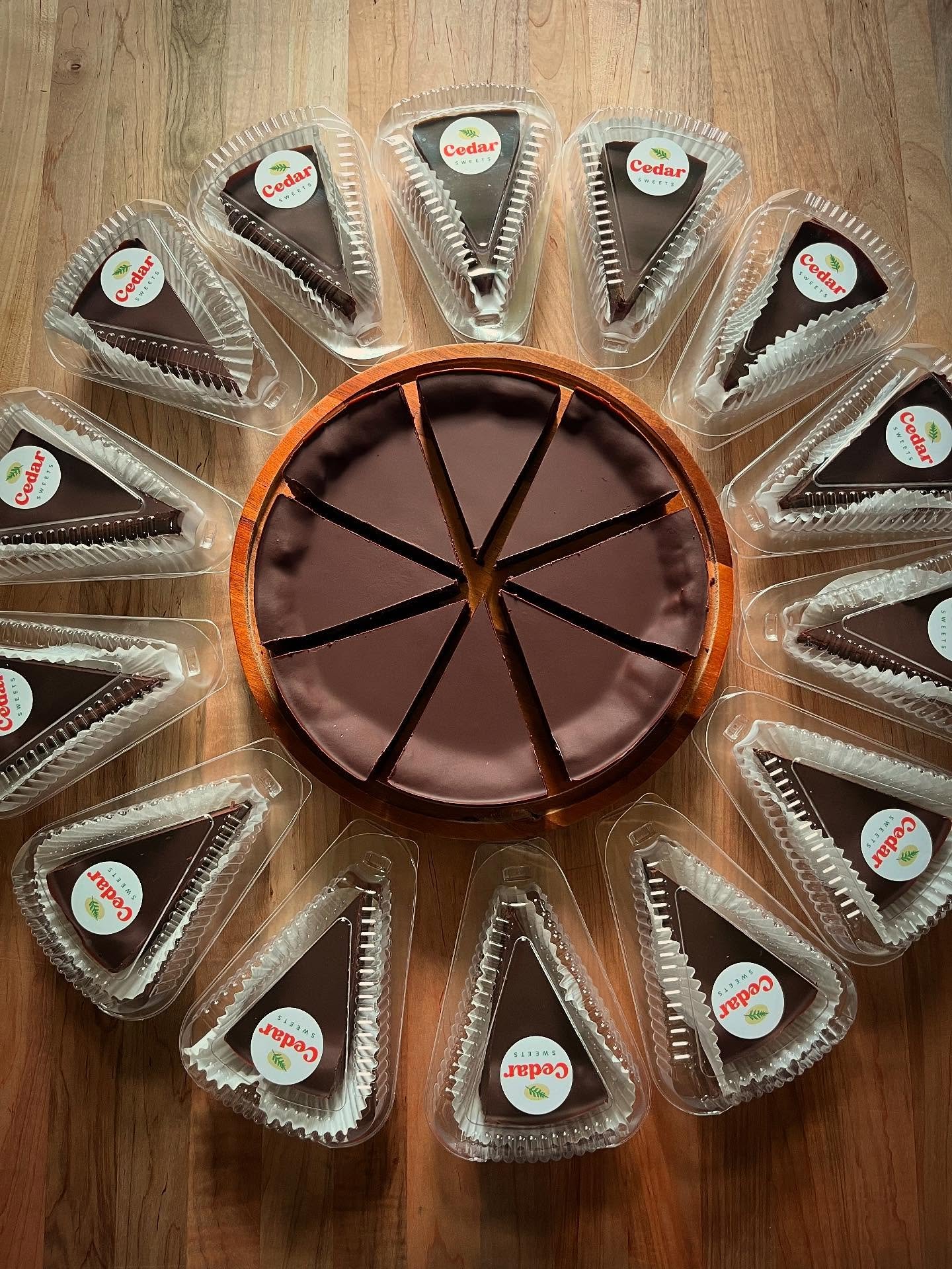 Kladdkaka is one of Cedar Sweets’ Signature Bakes. The Swedish sticky chocolate cake can be found @cookcountycoop and @angrytrout61