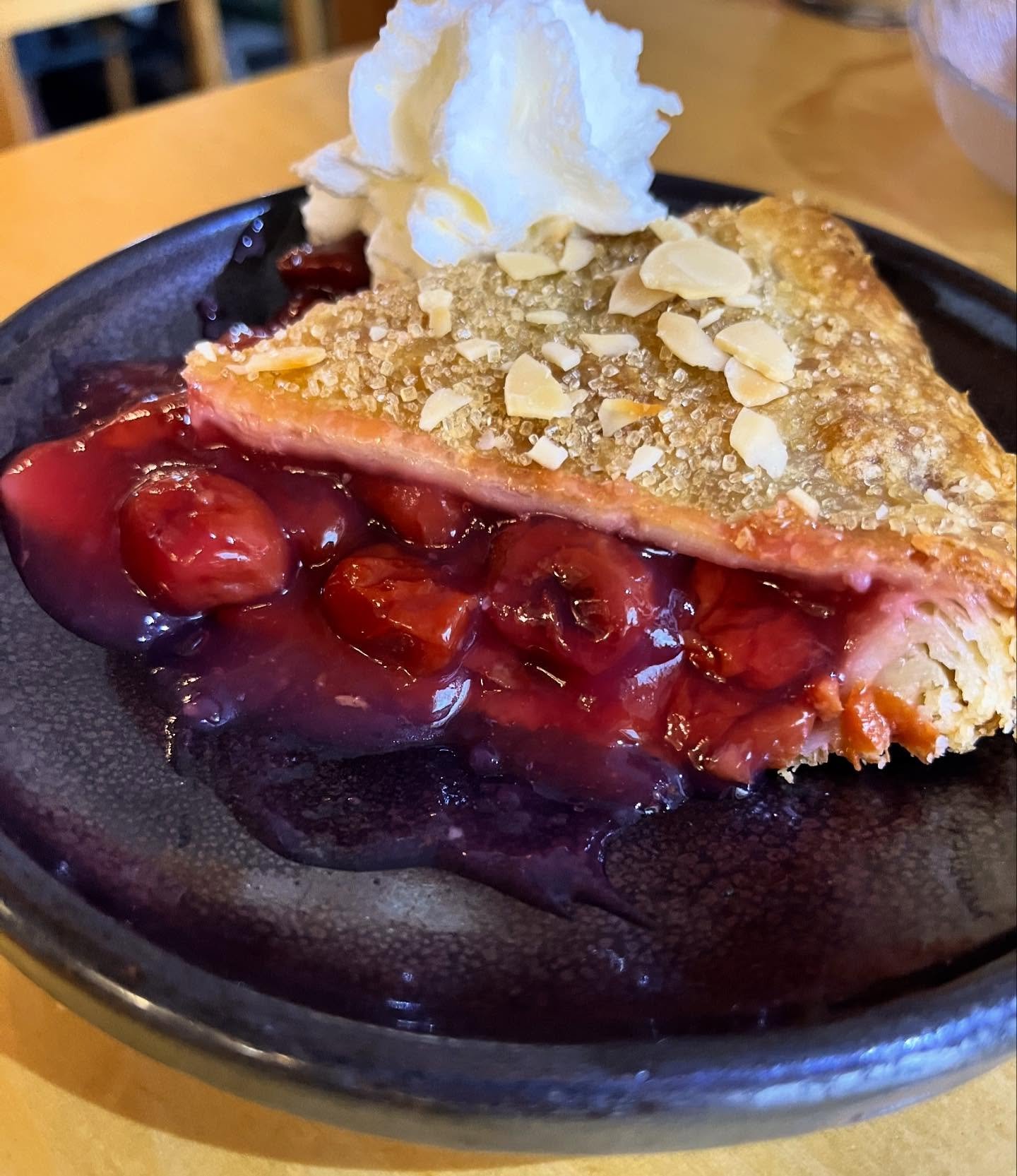 🍒 Cherry Almond Pie 🍒 Have a slice @angrytrout61 while they last!