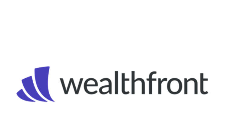 Wealthfront logo with stylized purple bars and black company name