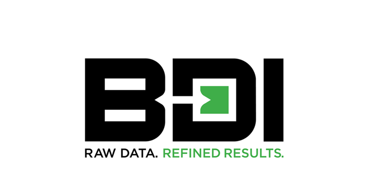 Logo with the text 'BDI' in black, a green arrow pointing to the right, and the tagline 'RAW DATA. REFINED RESULTS.' with 'RAW DATA.' in black and 'REFINED RESULTS.' in green.