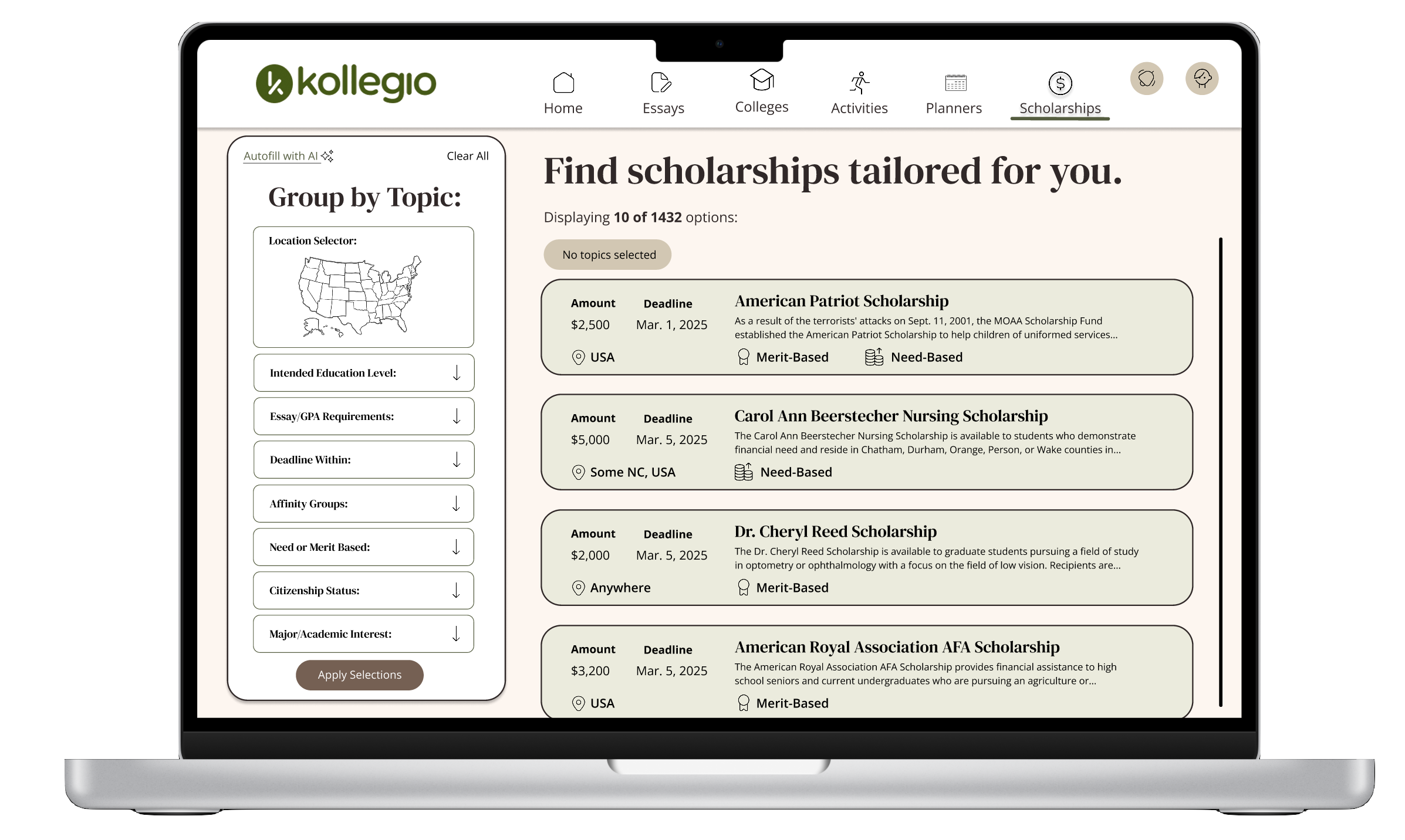 Kollegio Website Redesign
