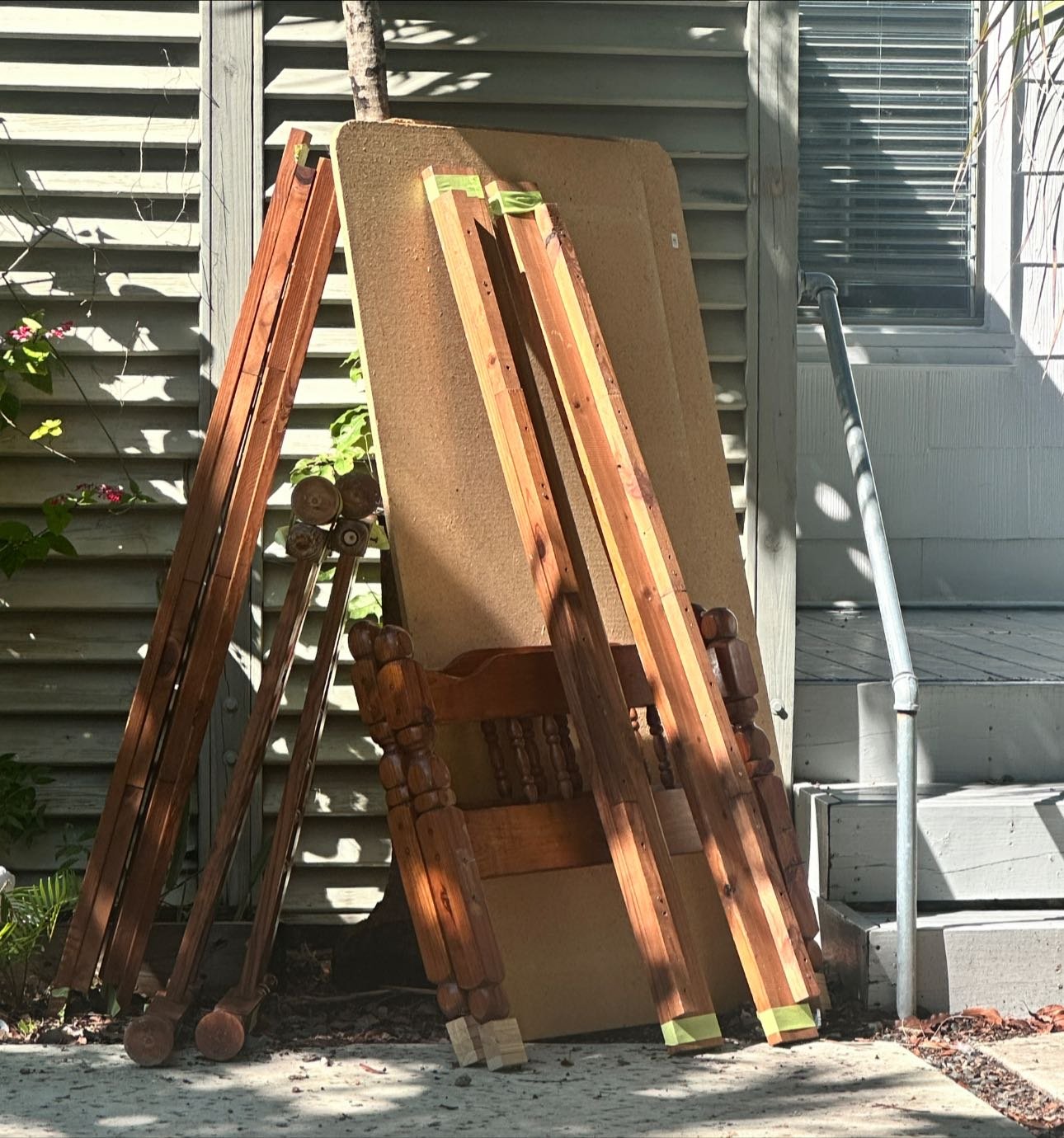 FREE- Ready for pickup at 2819 Harris Avenue. 2 twin bed frames. Can be bunk beds.  All required bolts taped to frame.