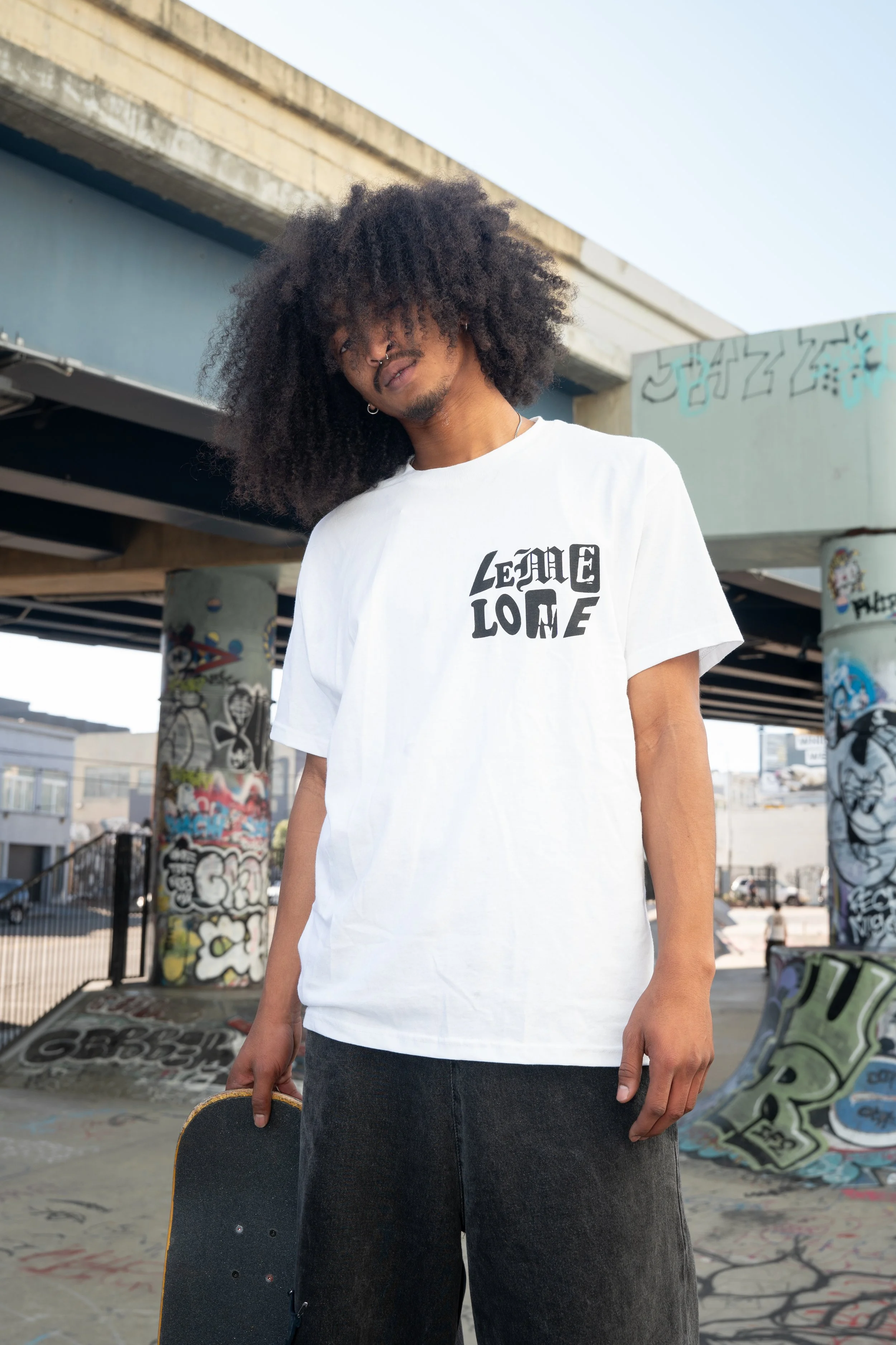 Graphic tee shirt product photography in San Francisco.