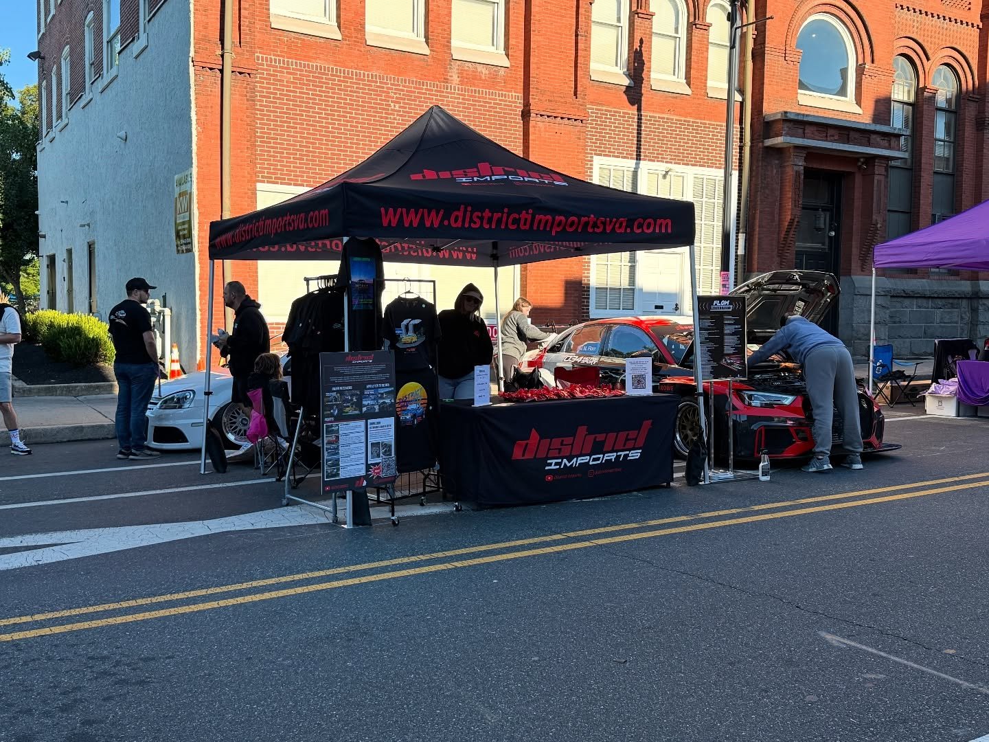 We out here at @loeshowofficial!!! 

We&rsquo;ve got swag bags, our hand designed merch and the one and only real race car driver @flom_motorsports in the booth!

If you pre ordered a shirt please stop by the booth to pick it up!
