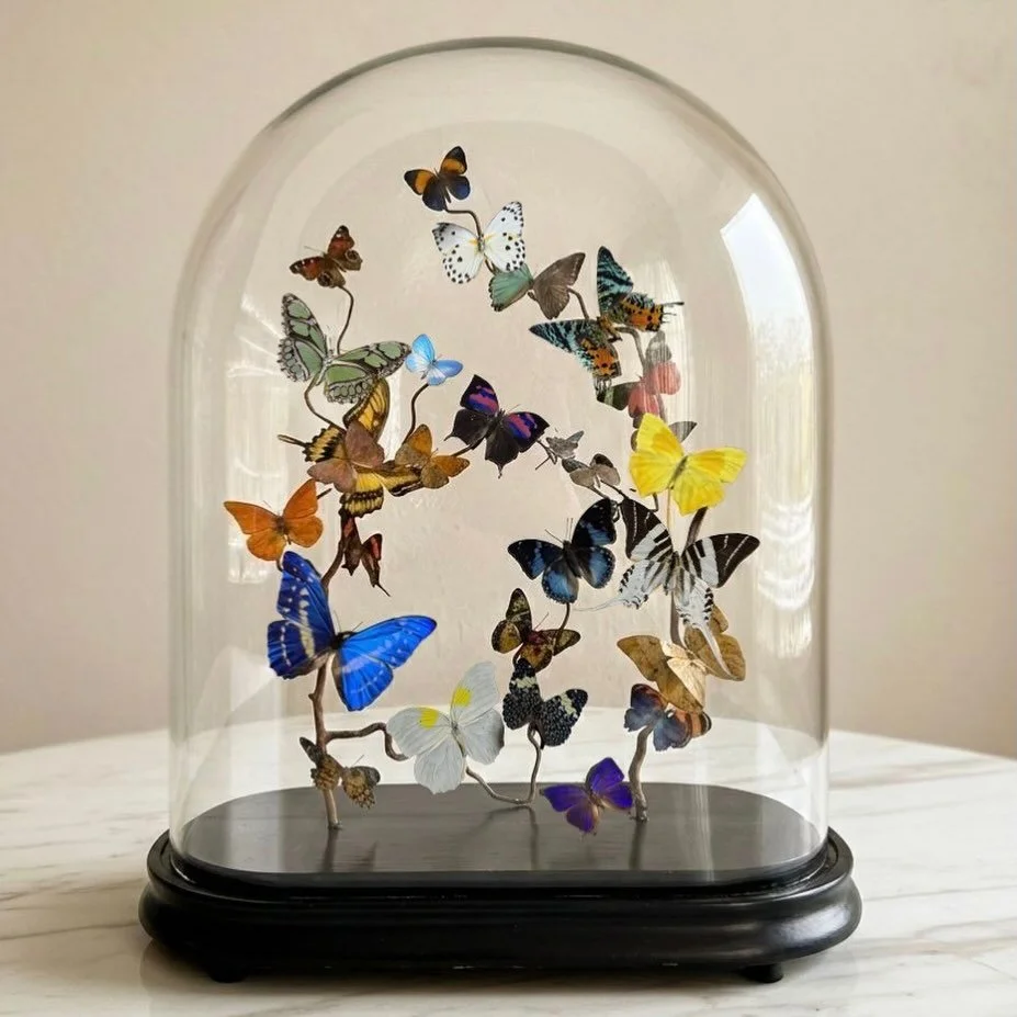 A final flight of butterflies to close the year.
New projects quietly taking shape. With all my gratitude, to everyone who supported Hasharat, from near and far, in 2025 
&hearts;️🪲

&mdash;-

#insectphotography #insectart #butterflydome #butterfly 