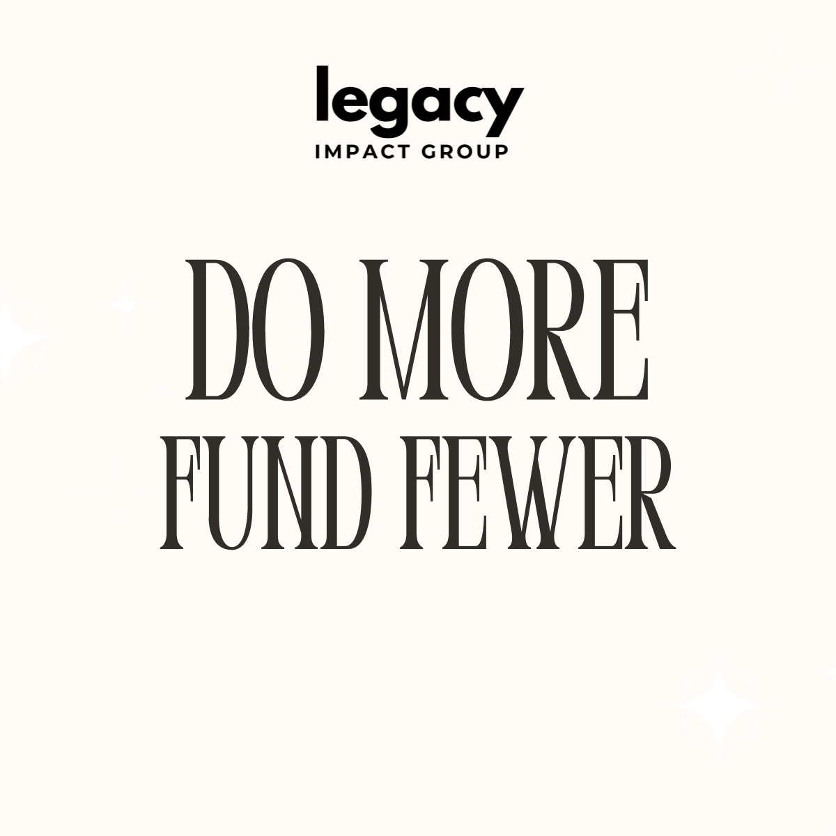 Doing More by Funding Fewer
