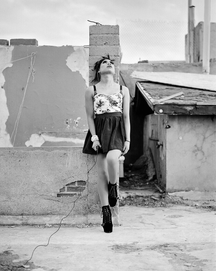 6. Amy Rose Henríquez, 26, from El Salvador, at Hotel Omare in Ciudad Juárez, Mexico. Photograph by Amy Rose Henríquez and Adam Ferguson.