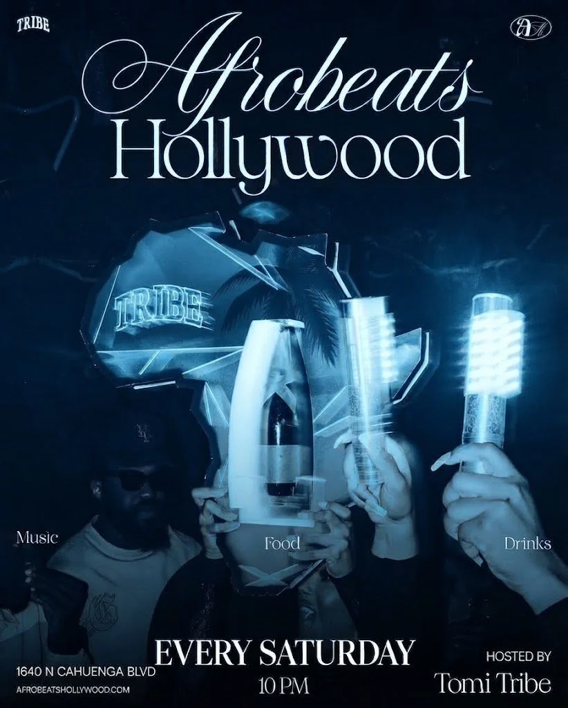 Afrobeats Hollywood, happening every Saturday at Jungle hollywood nightclub hosted by Tomi Tribe, afrobeats music dancehall music