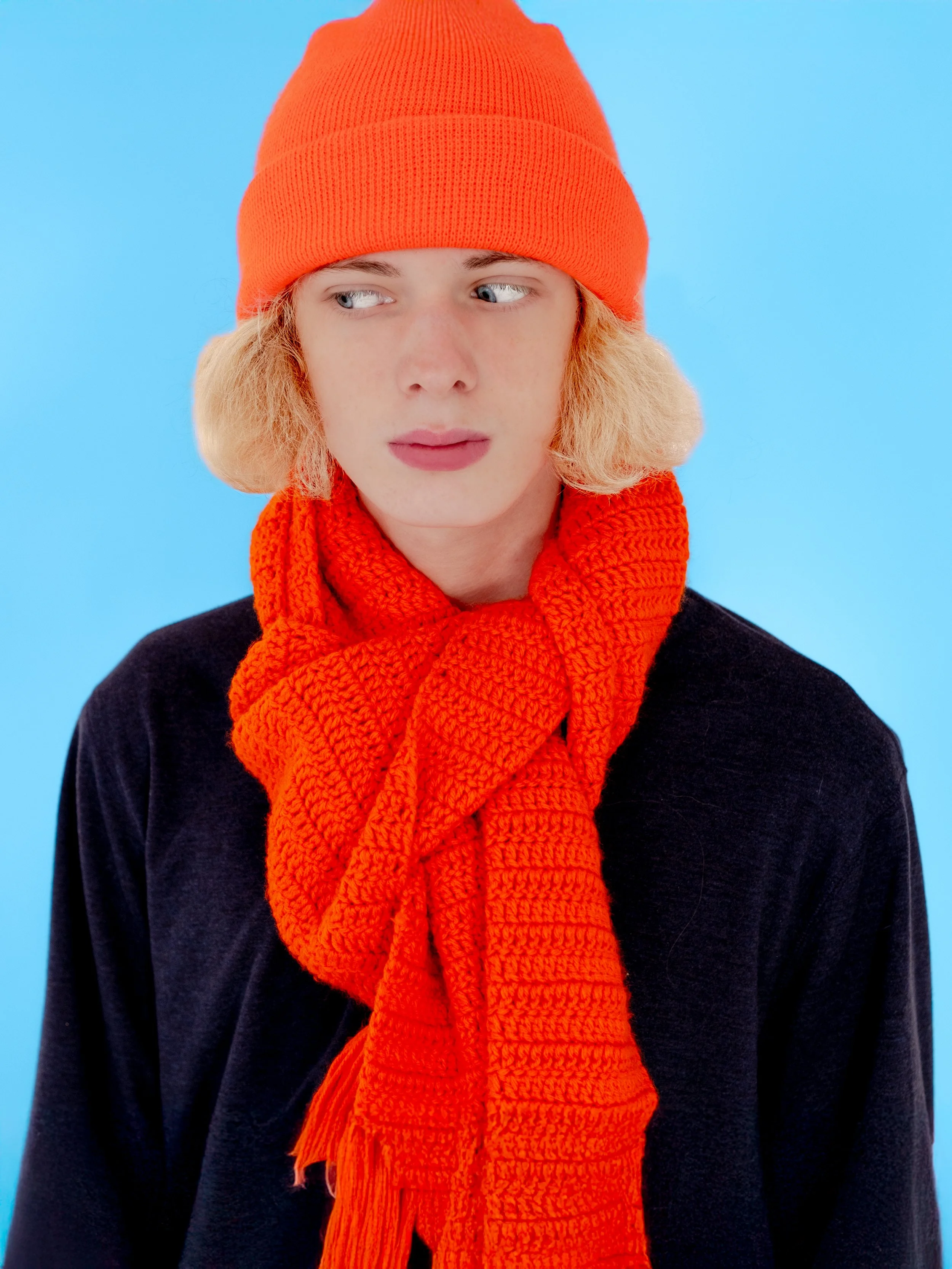 Josh Orange Hat Scarf-.JPG