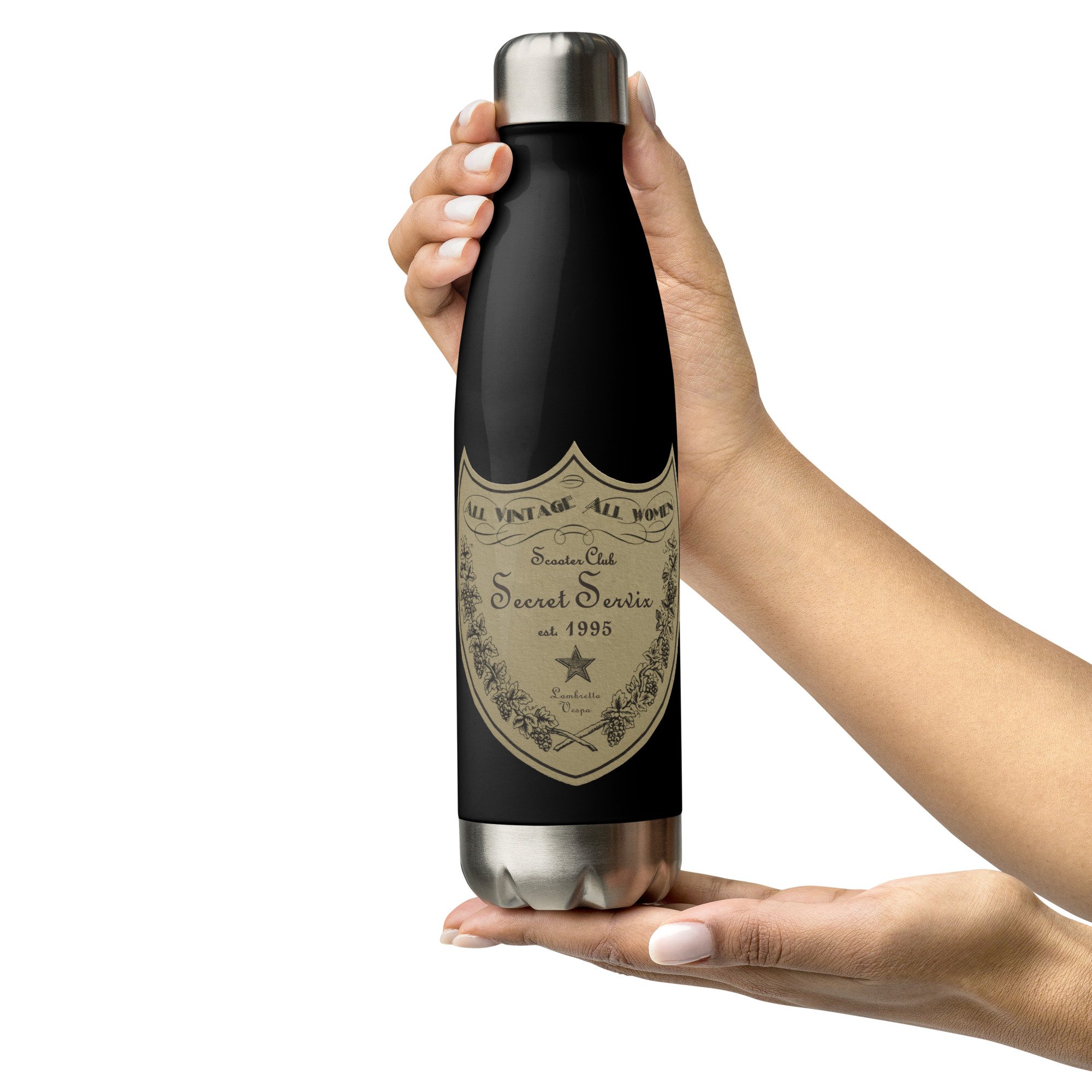 Gold Logo Stainless Steel Water Bottle