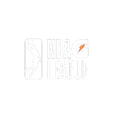 NBA G League logo featuring a basketball player silhouette and a G with a lightning bolt design.