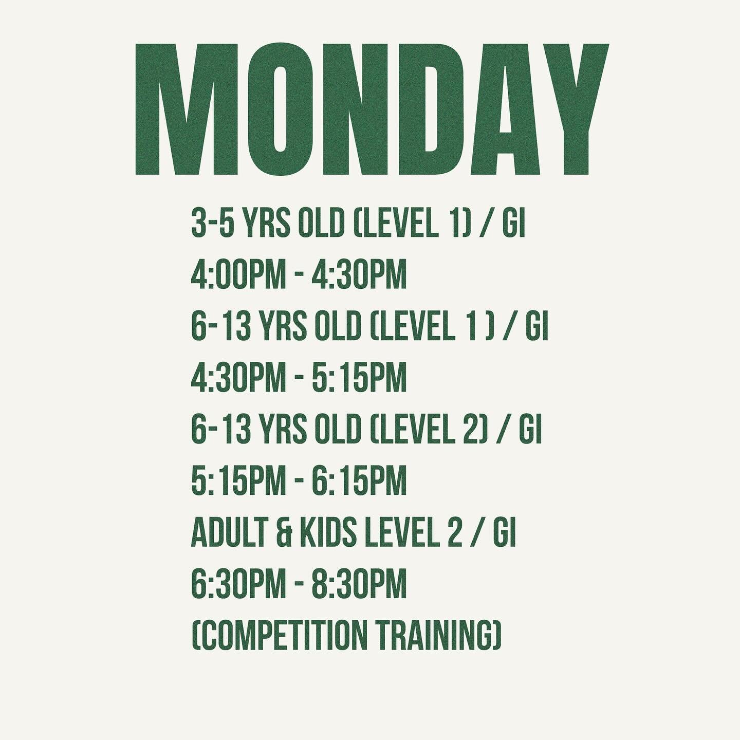 New Schedule - More Classes…