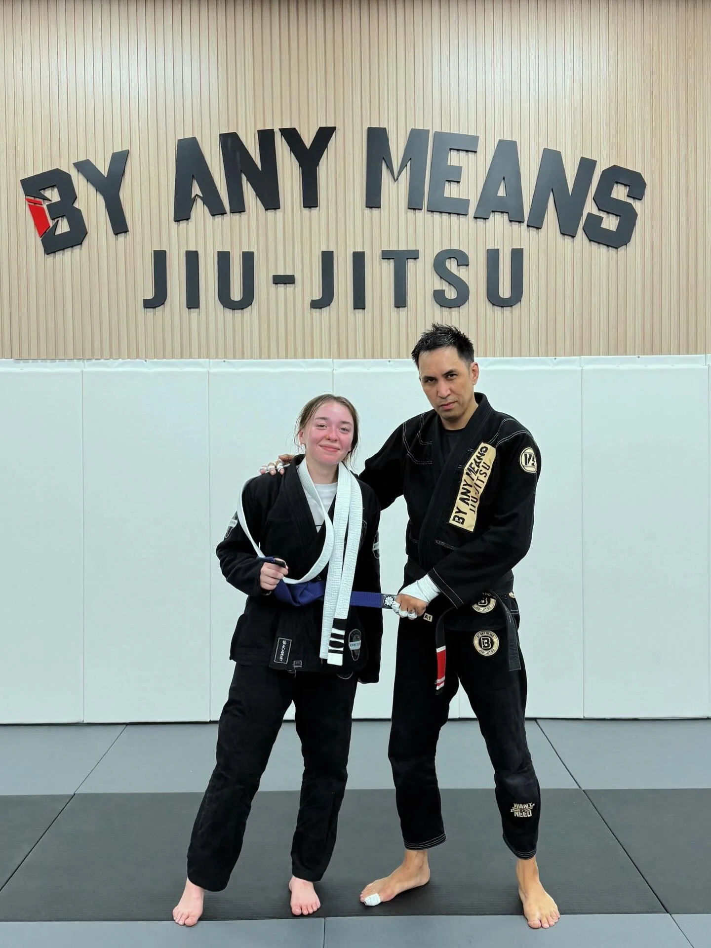 Congrats Lia on your blue belt // Lia started training when she was a child // Super shy and finally coming out of her shell but she&rsquo;s a force to be reckon on the mat&hellip;