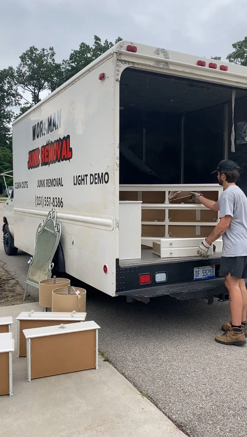 removing old dresser for customer in Muskegon, MI