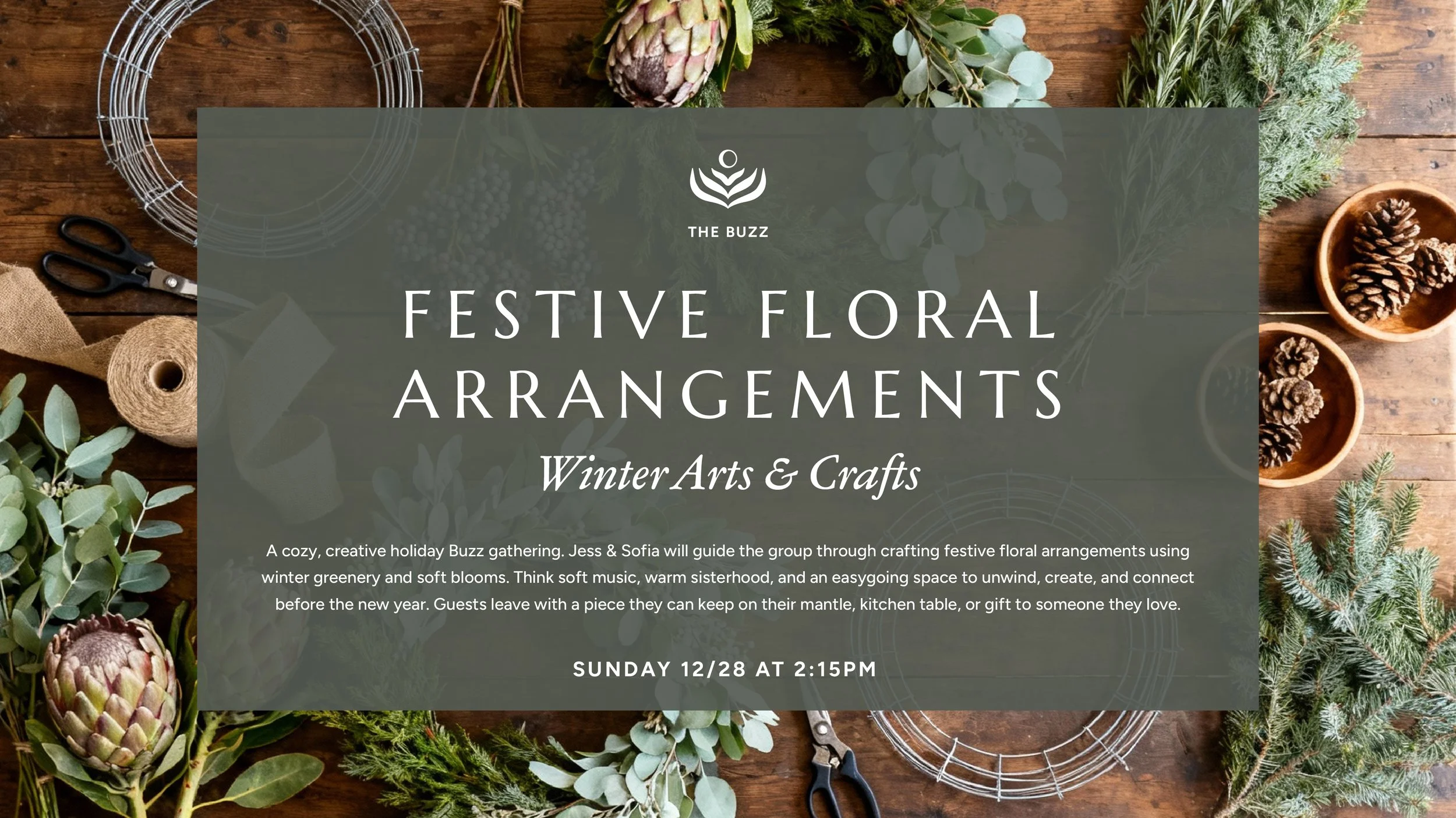 The Buzz: Festive Floral Arrangements — Winter Arts & Crafts