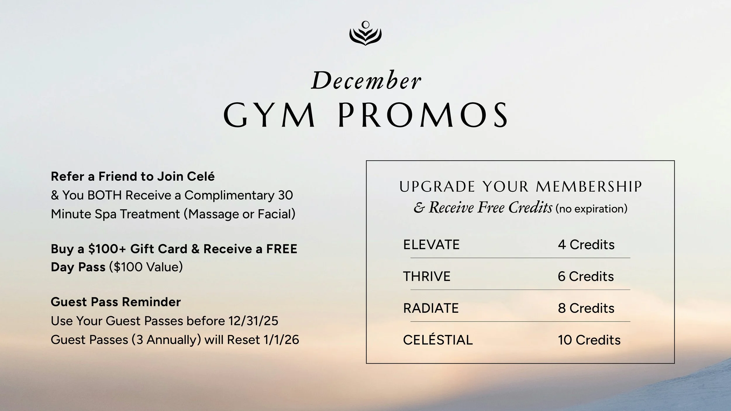 December Gym Promotions
