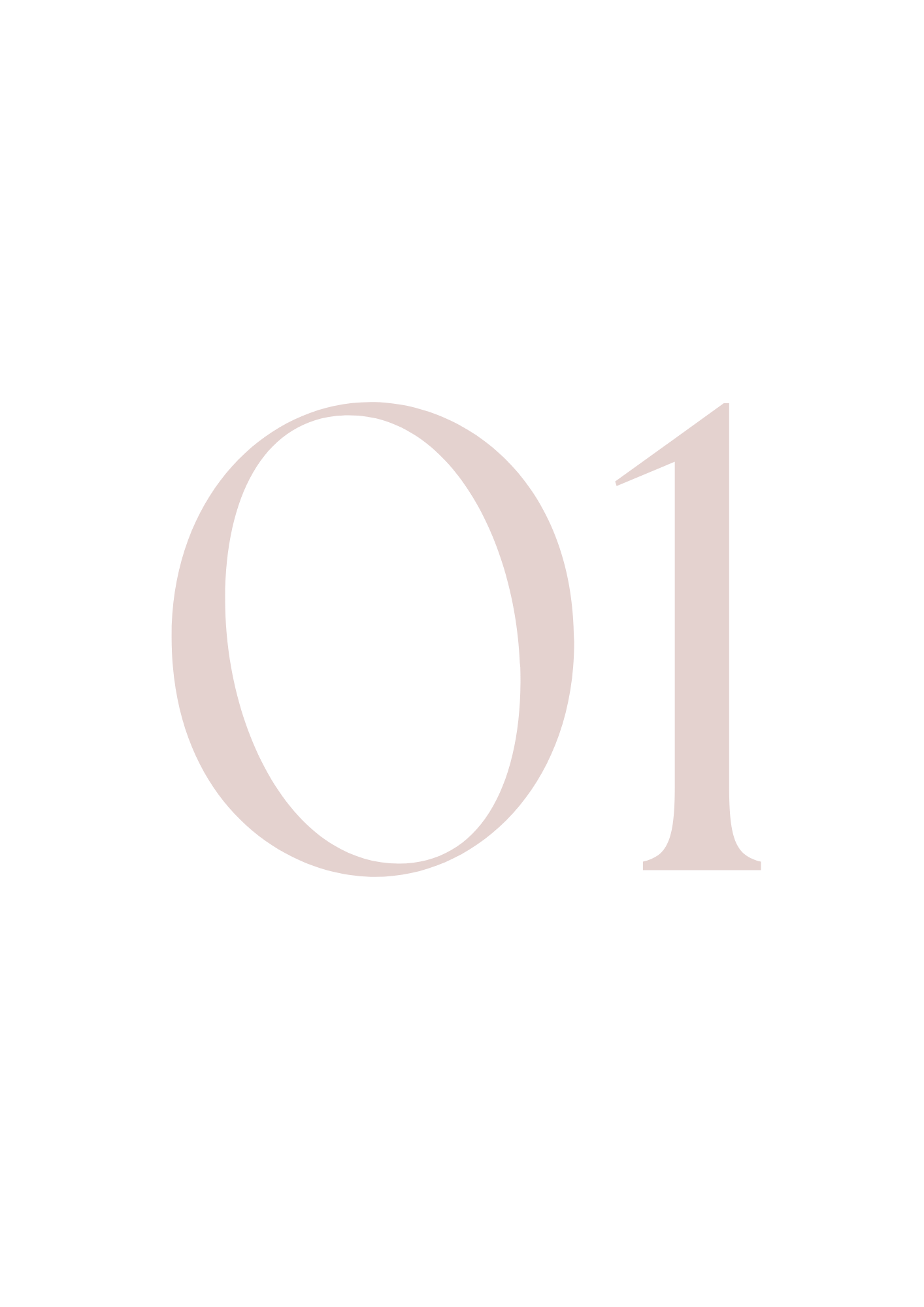 Large gray number '01' on a black background.