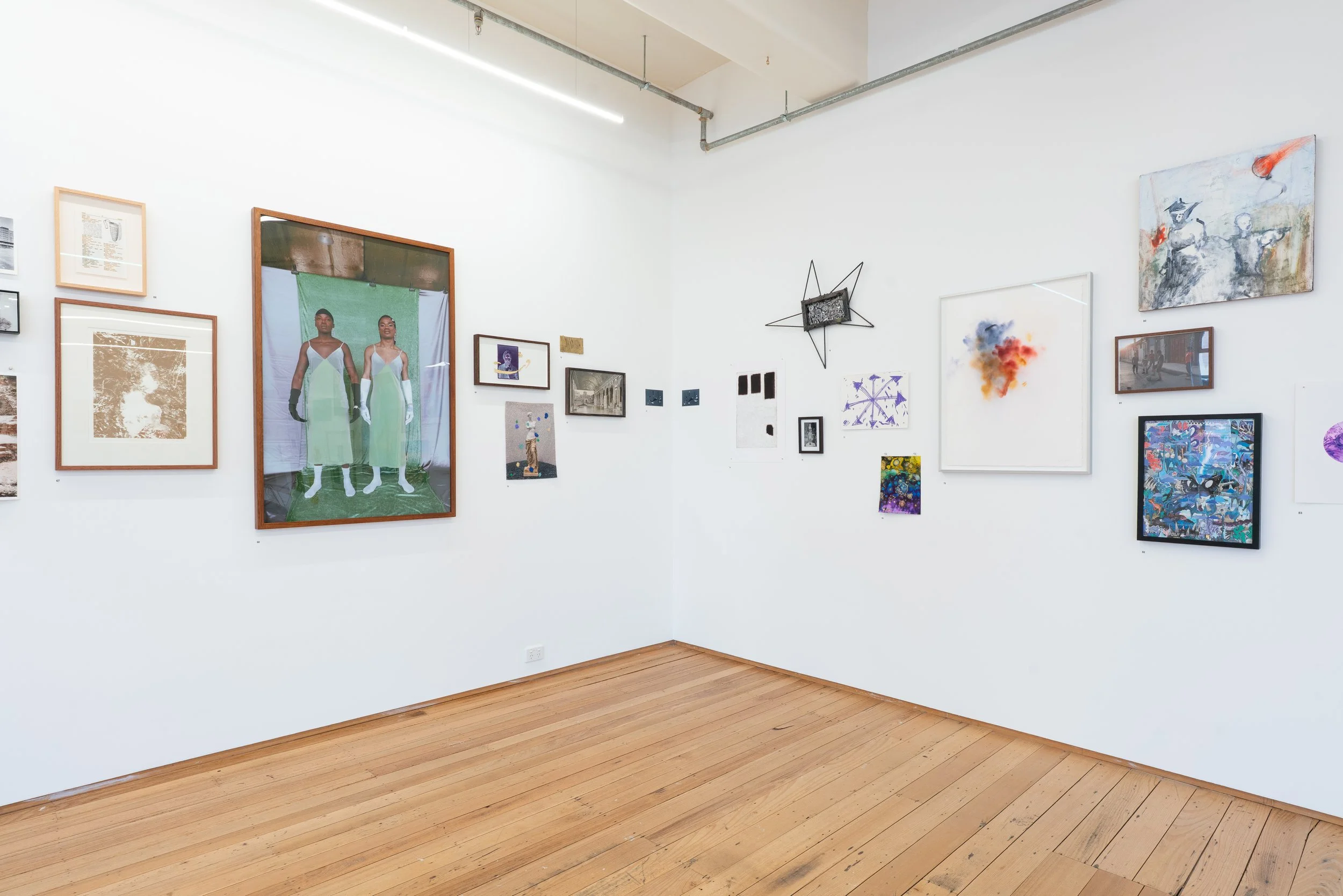 LABOUR & LOVE, West Space Fundraiser, 2026, installation detail. Curated by Gabriela Renee Williams. Photography by Machiko Abe.