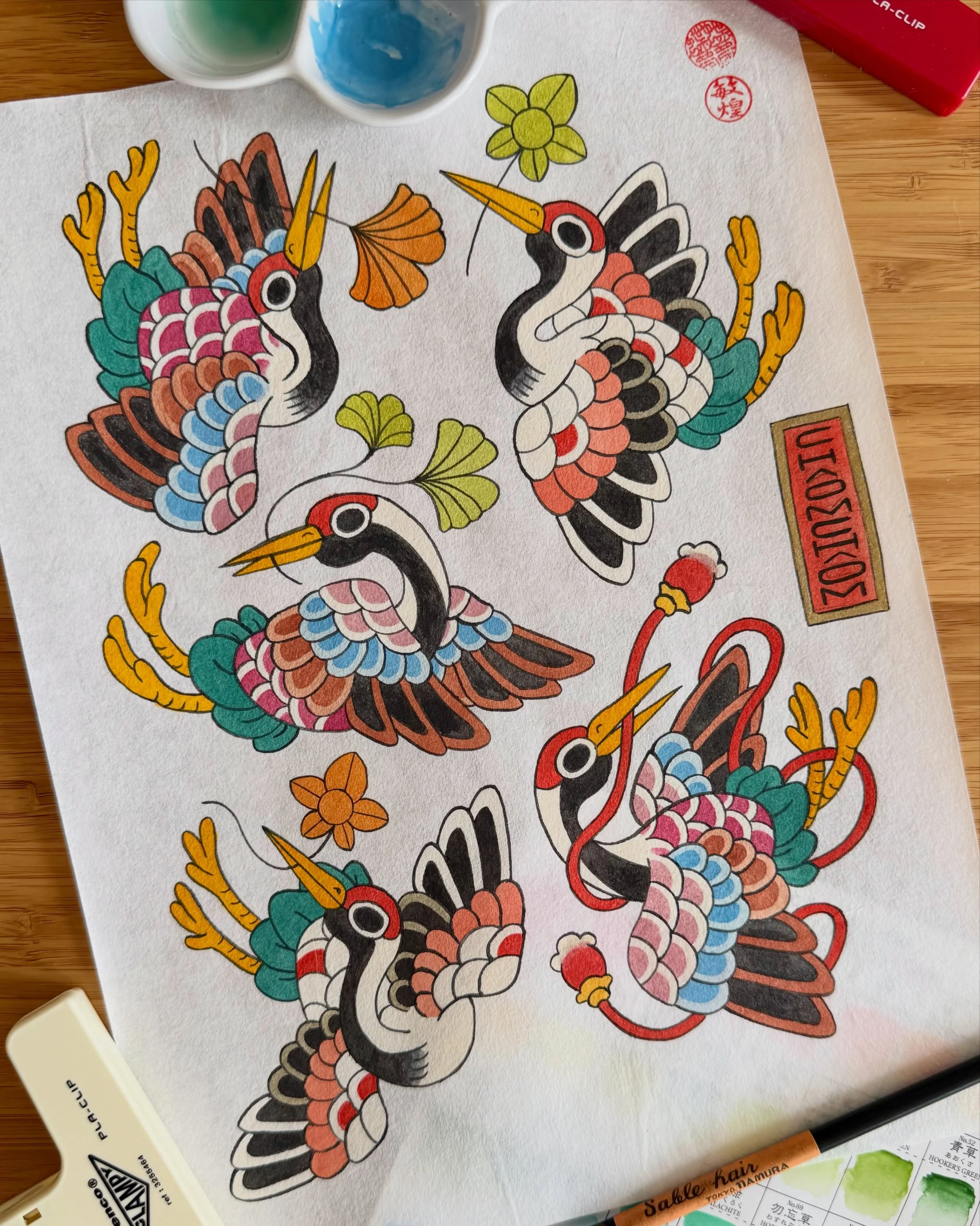 Derp crane designs available to tattoo. Ginkgo, maple, or can do any leaves! Color or black and grey. To book, please fill out the form on my site🪿🕊️🦅
.
.
.
#cranetattoo #tsurutattoo
